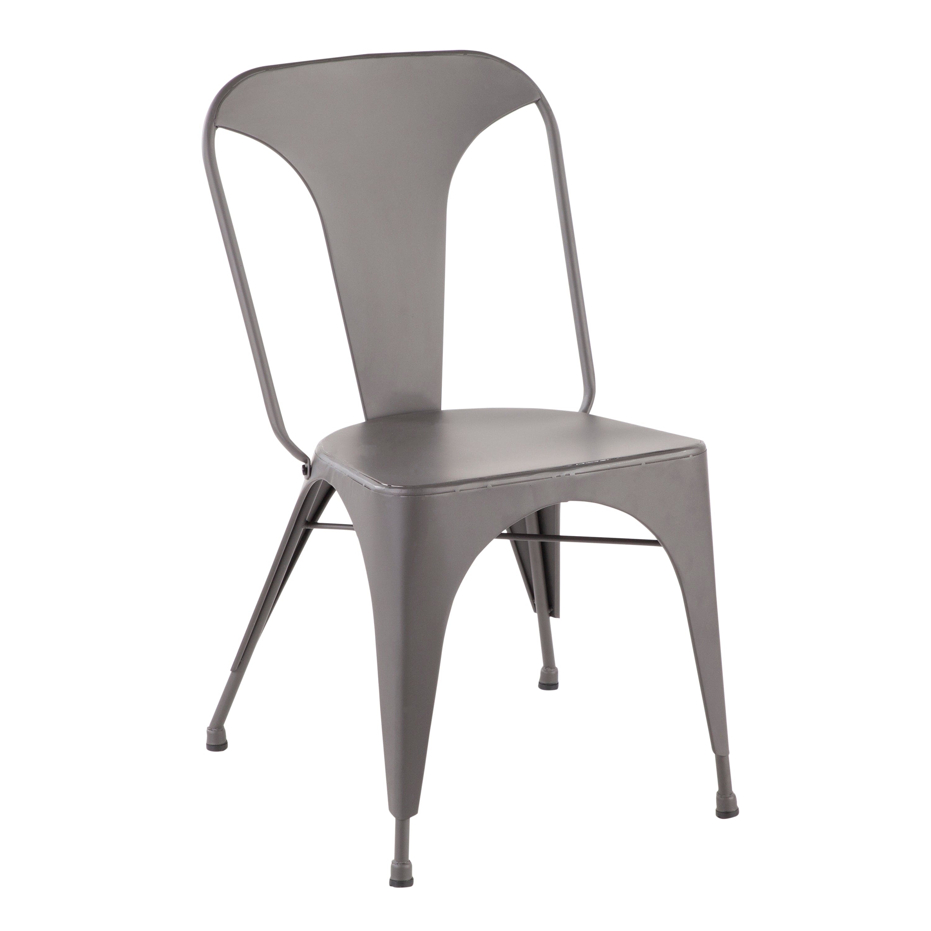 Austin Industrial Dining Chair in Matte Grey by LumiSource - Set of 2