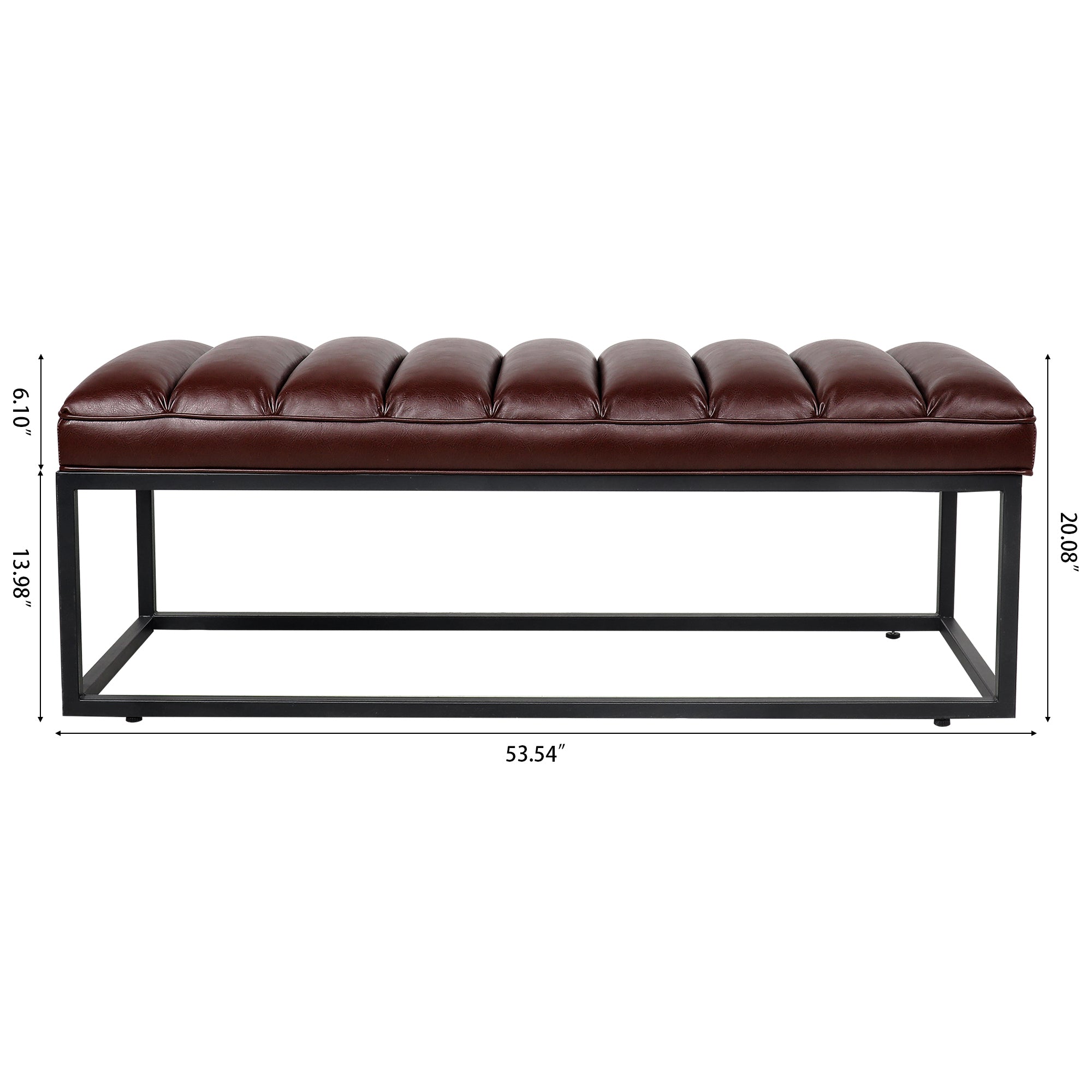 Metal Base Upholstered Bench for Bedroom for Entryway