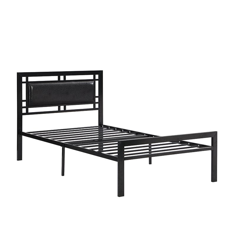 Twin Size metal bed Sturdy System Metal Bed Frame ,Modern style and comfort to any bedroom ,black