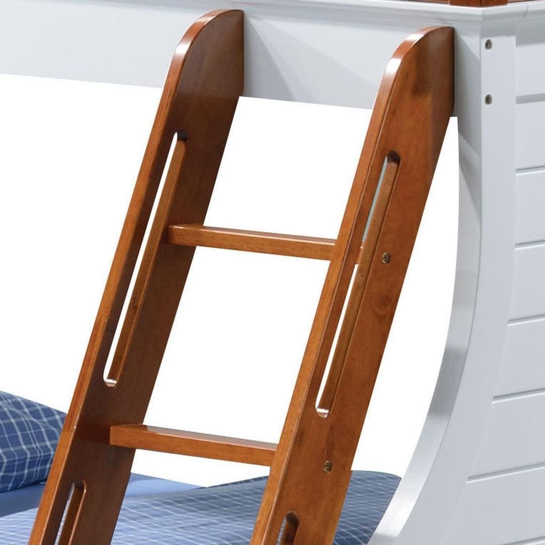 ACME Farah Bunk Bed (Twin/Full) in Oak & White 37600