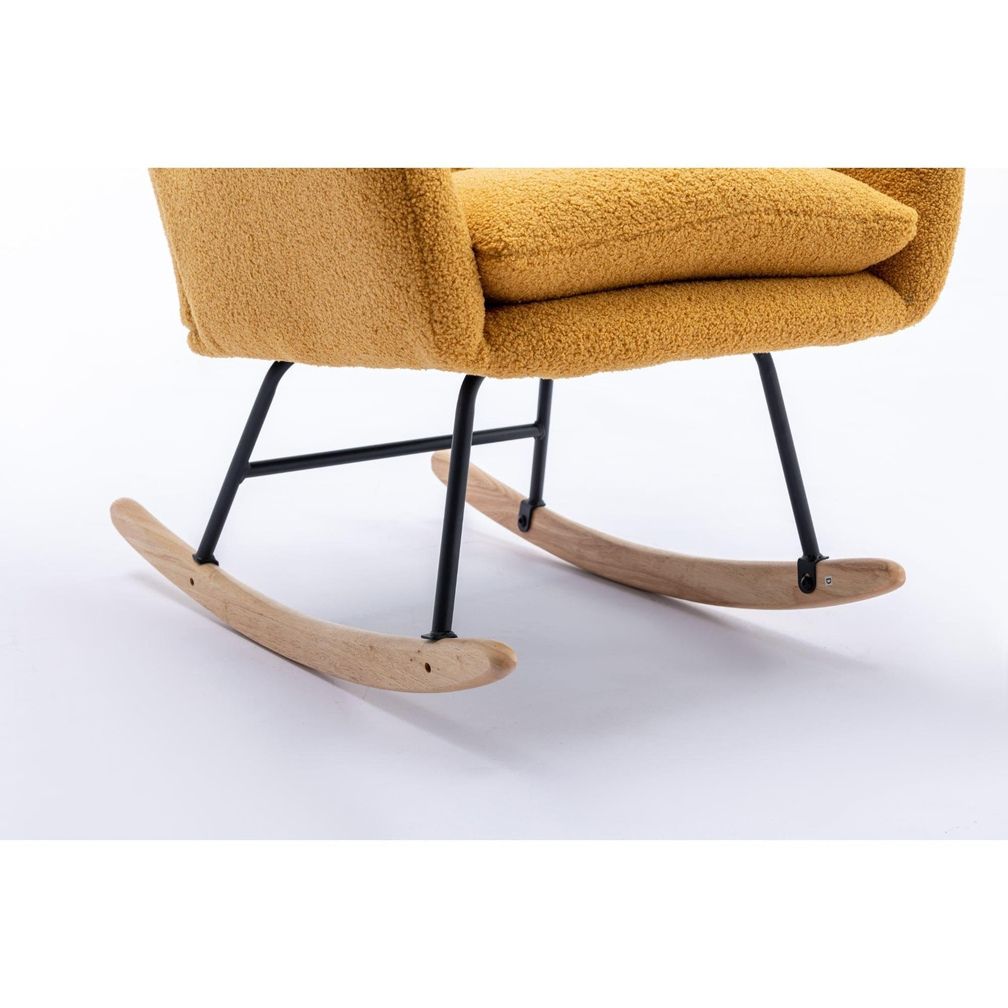 35.5 inch Rocking Chair with Pocket, (TURMERIC)