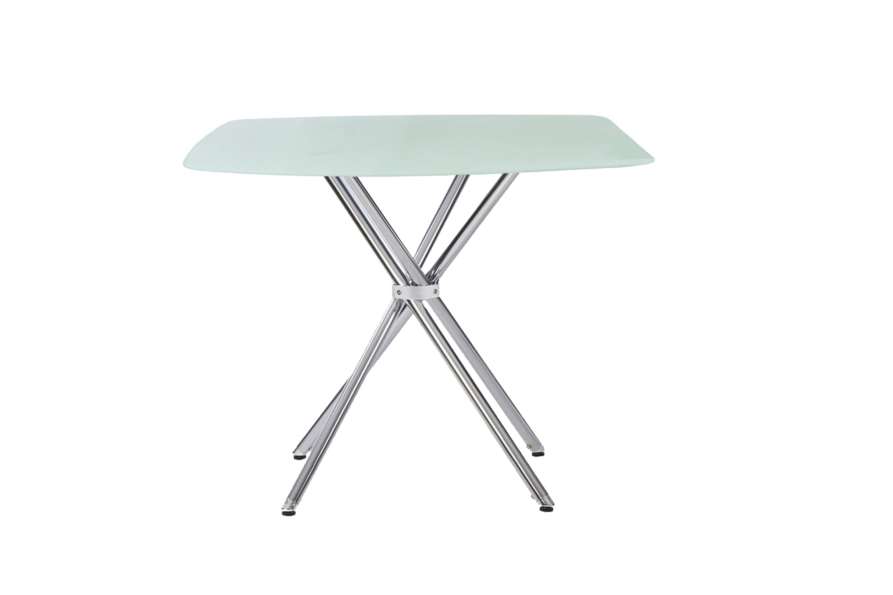 36" Square Frosted Tempered Glass Table