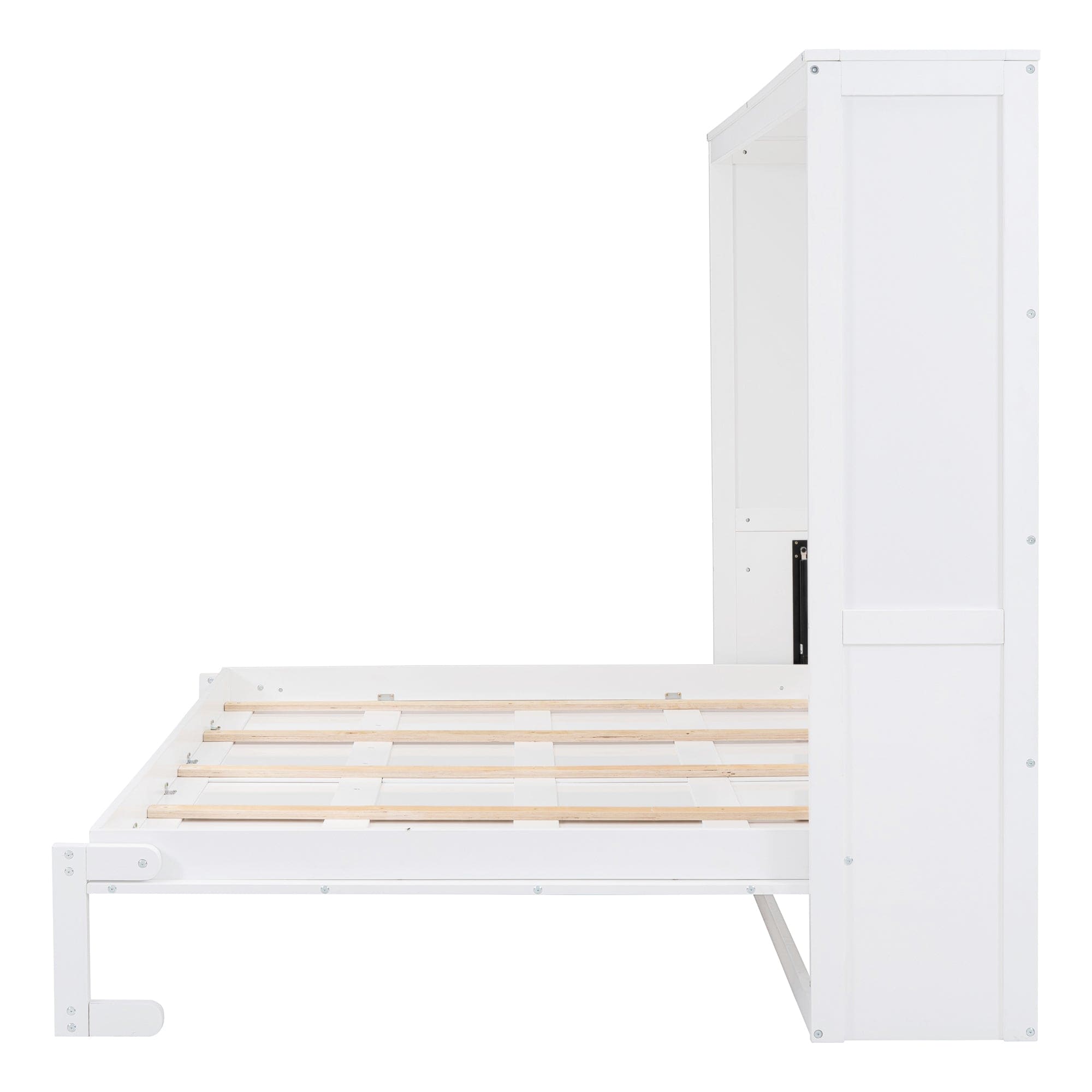 Queen Size Murphy Bed Wall Bed,White