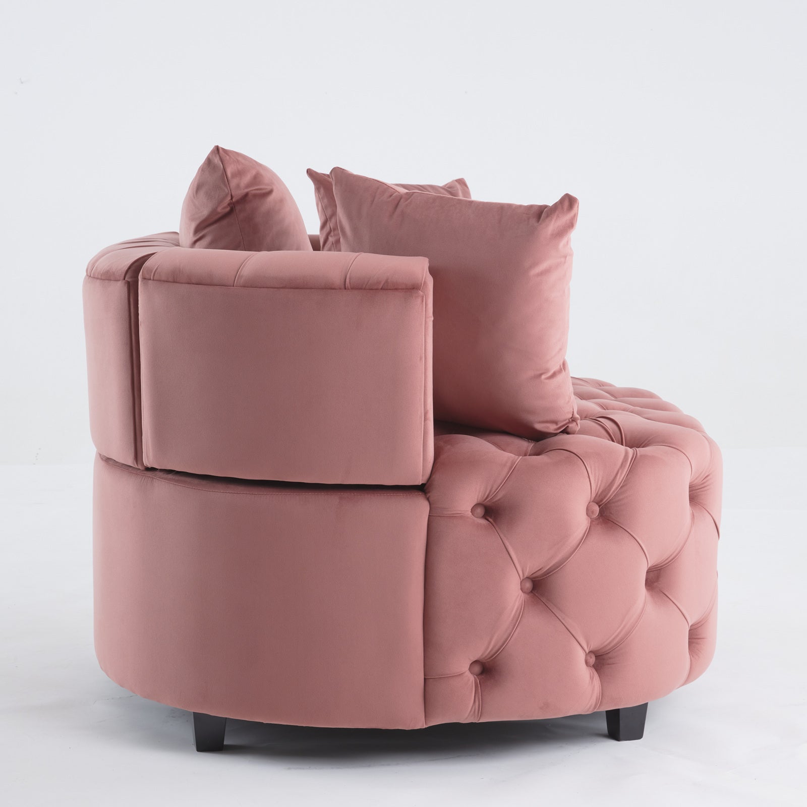 A&A Furniture,Accent Chair / Classical Barrel Chair for living room / Modern Leisure Sofa Chair (Pink)