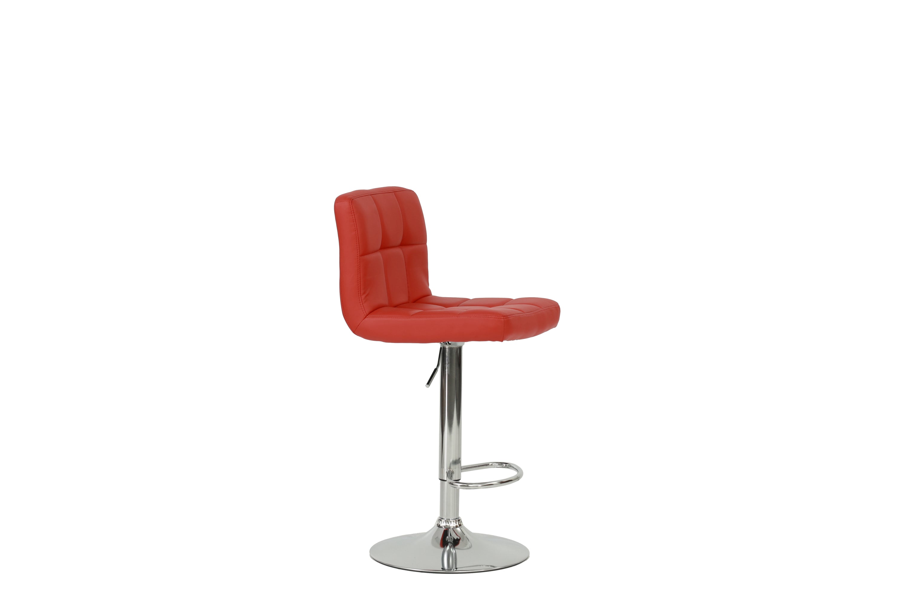 BAR STOOL in Red, Chrome