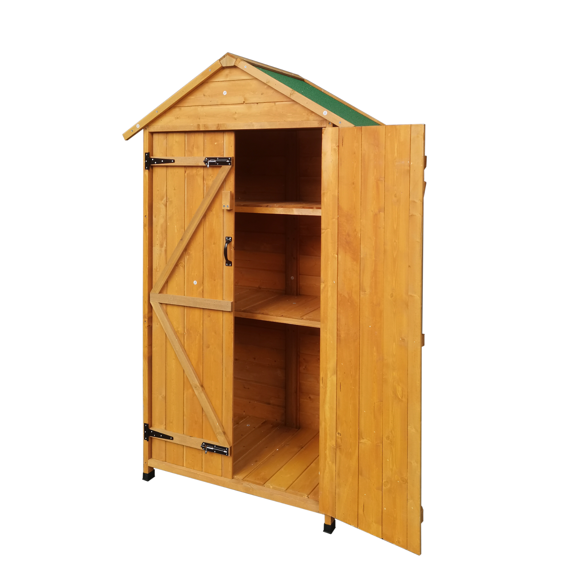 XWT010 WOODENSHED Natural for backyard garden big spire Tool storage