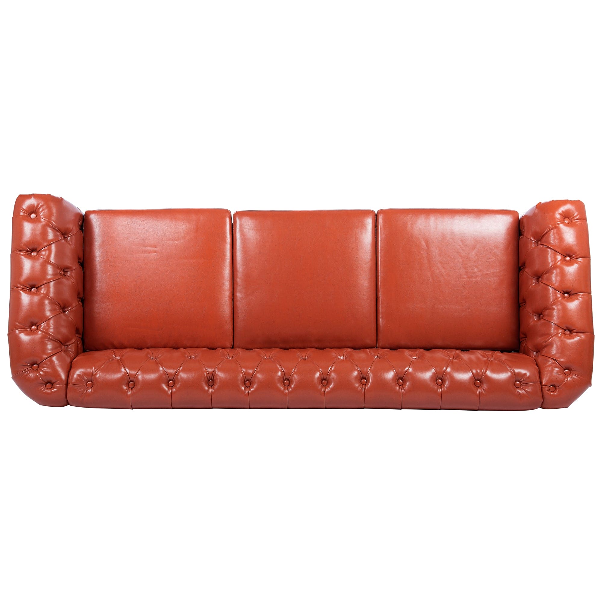 84.65" Rolled Arm Chesterfield 3 Seater Sofa