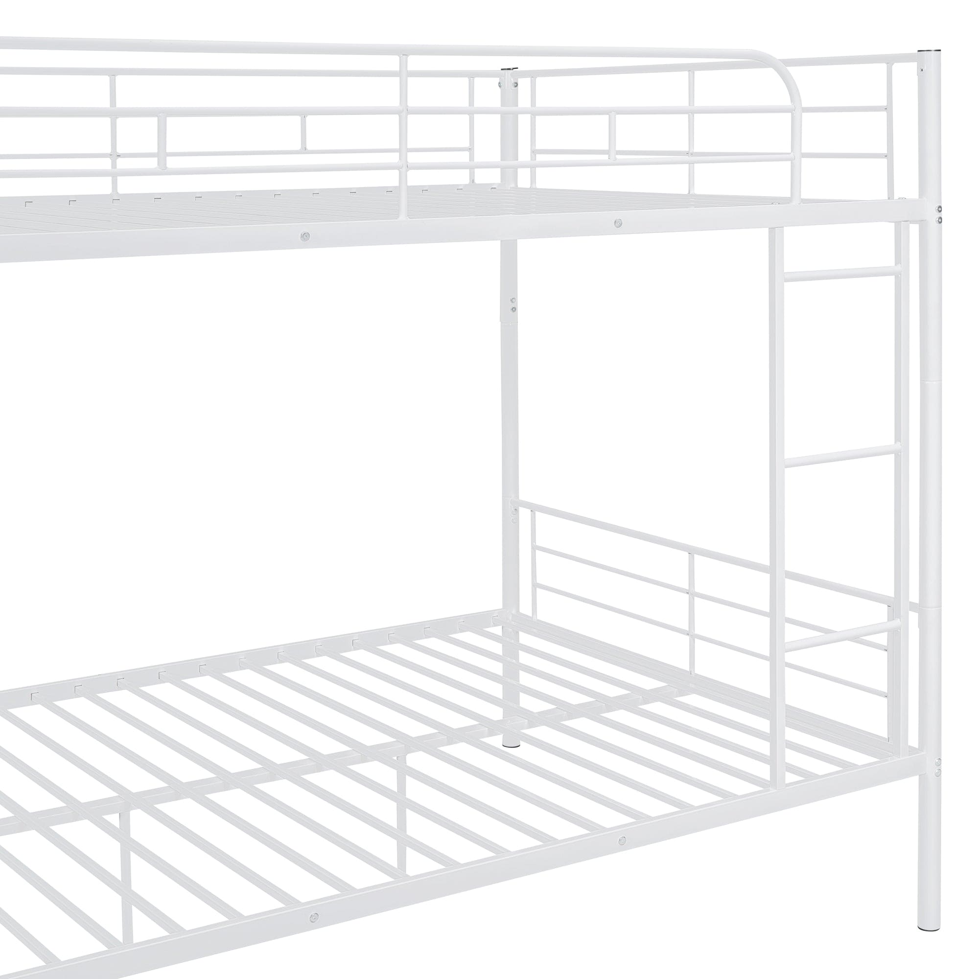 Full Over Full Metal Bunk Bed, White