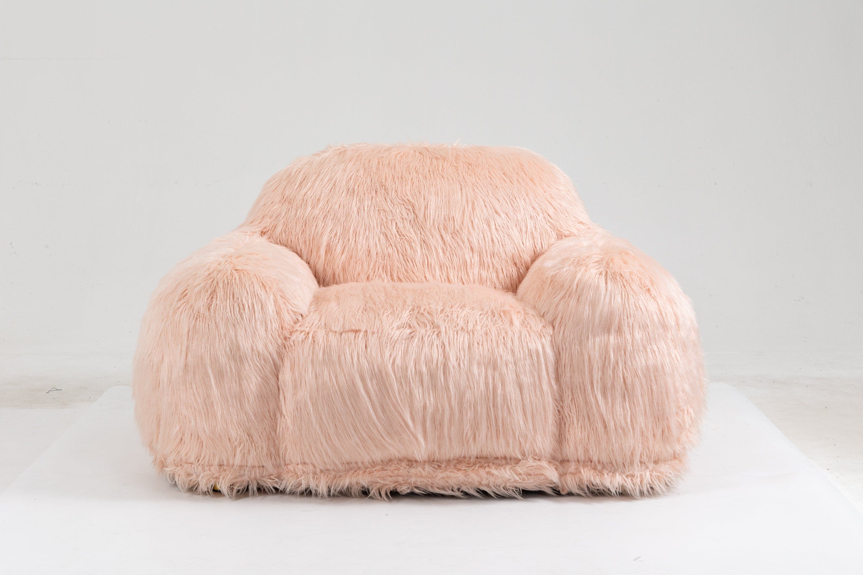 Bean bag chair lazy long hair sofa bean bag chair adult, teen high density foam filled modern focus chair comfortable living room, bedroom chair