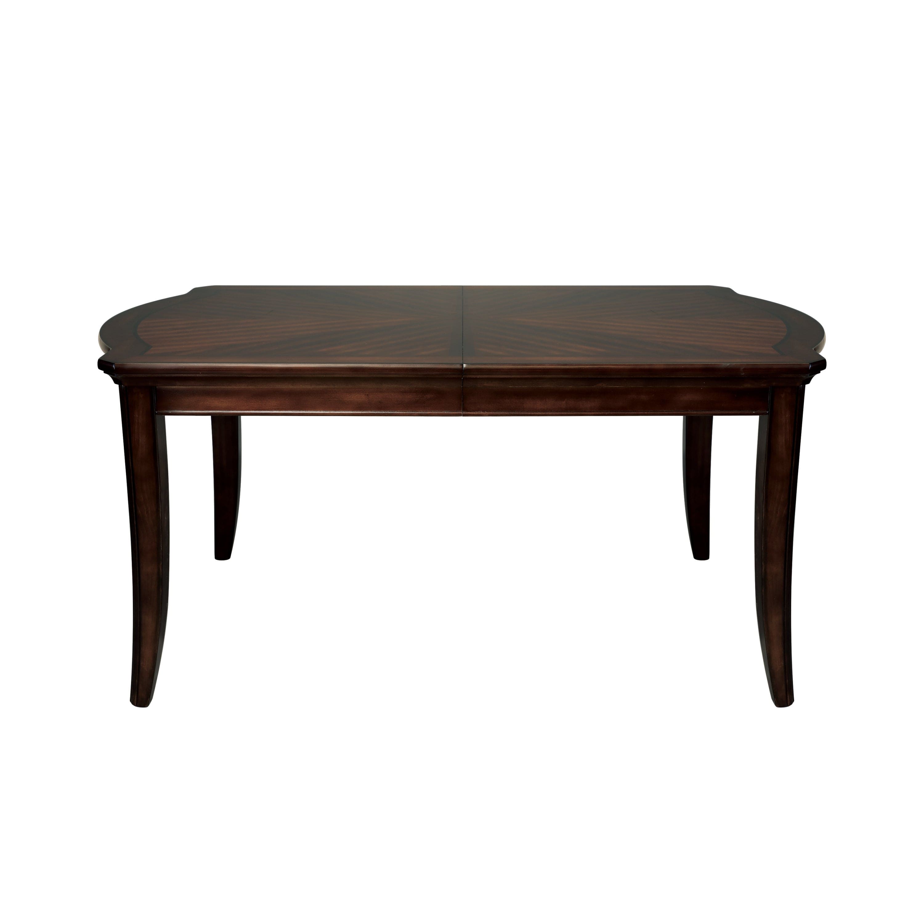 Cherry Finish Formal Dining Table 1pc Lovely Veneer Pattern 2x Extension Leaf Contemporary Dining Furniture