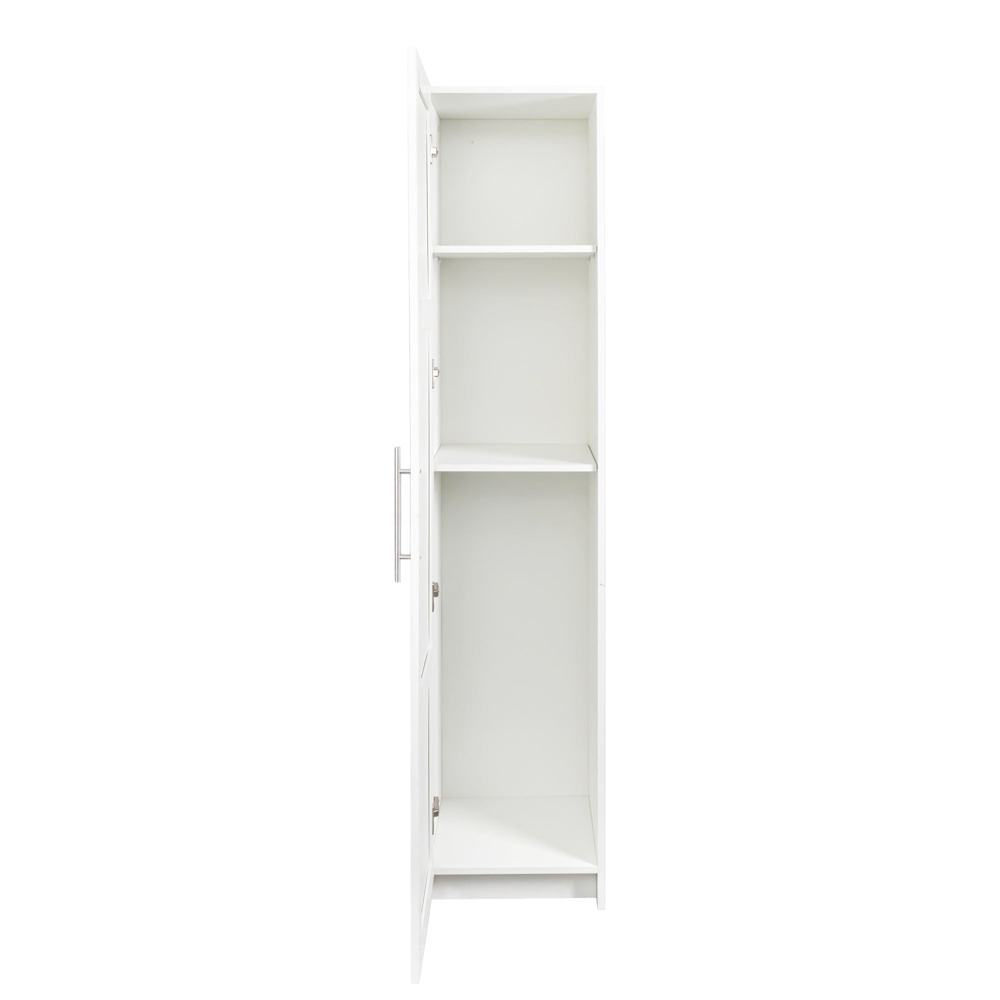 Stackable Wall Mounted Storage Cabinet, 15.75" D x 15.75" W x 70.87" H, White