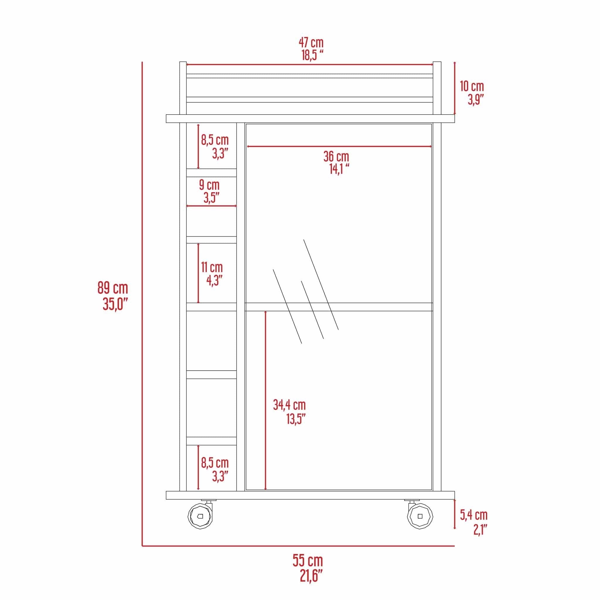 Cannon 2-Drawer Nightstand White and Light Oak