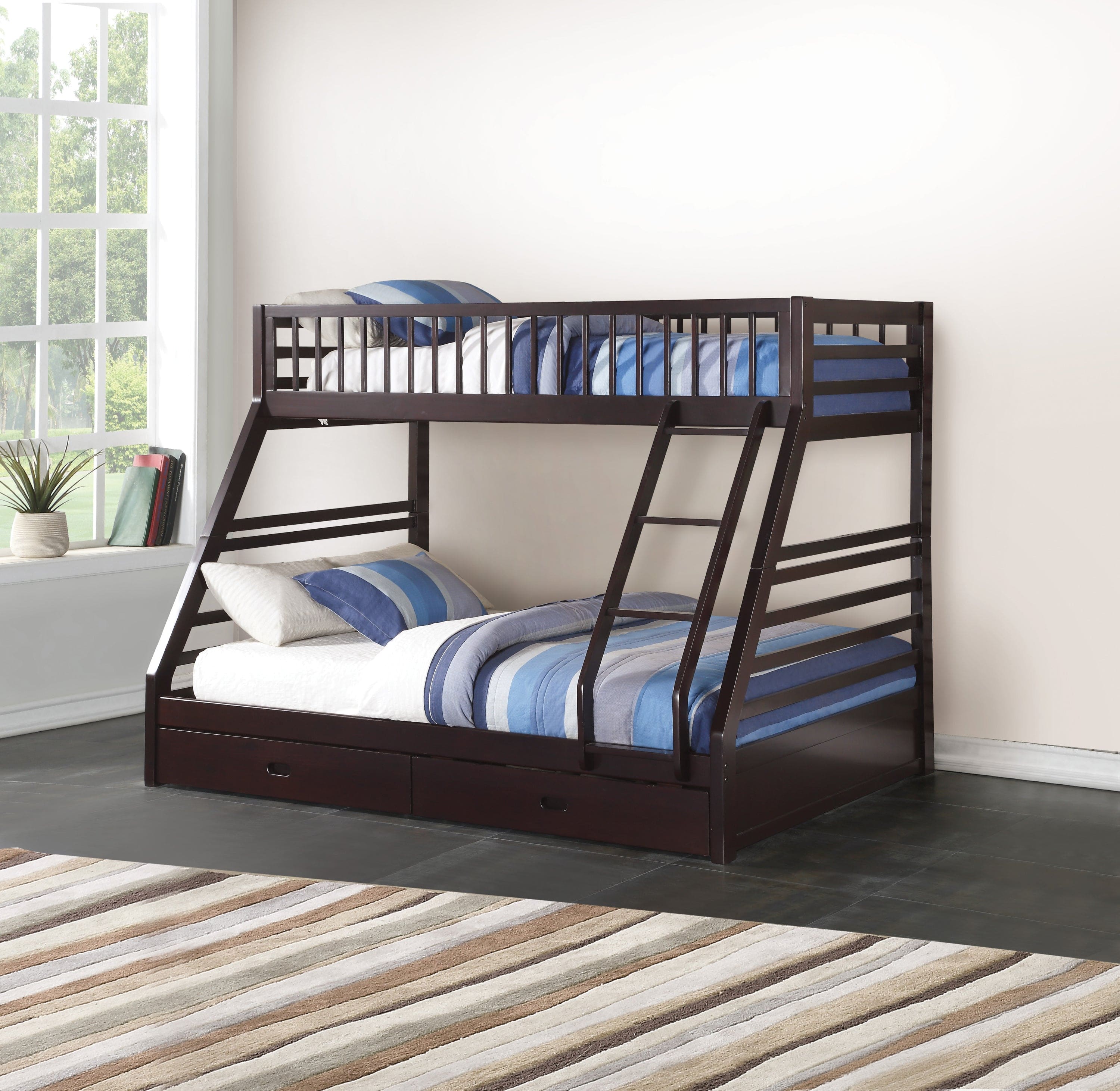 ACME Jason Bunk Bed (Twin XL/Queen) in Espresso 37425