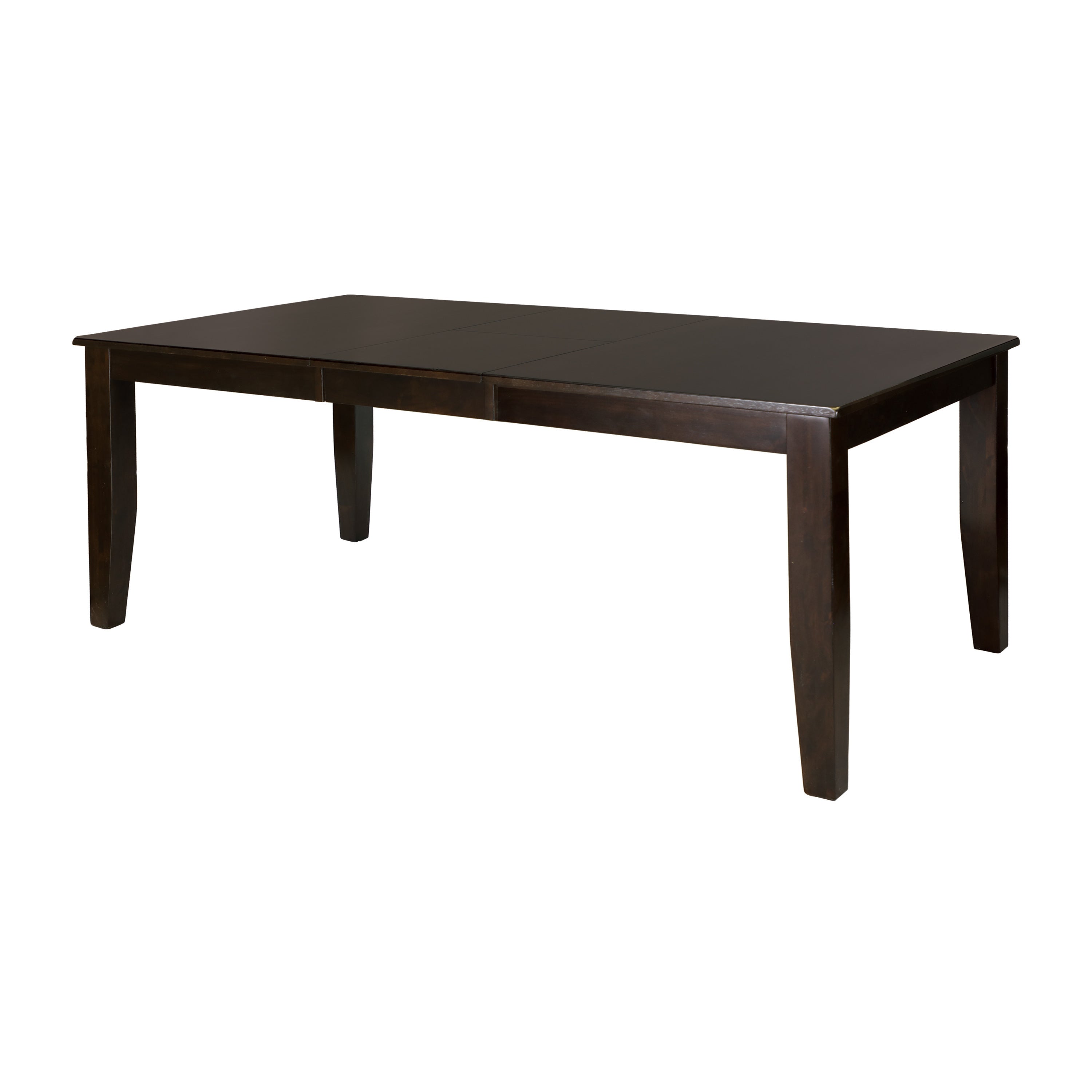 Casual Dining Warm Merlot Finish 1pc Dining Table with Self-Storing Extension Leaf Strong Durable Furniture