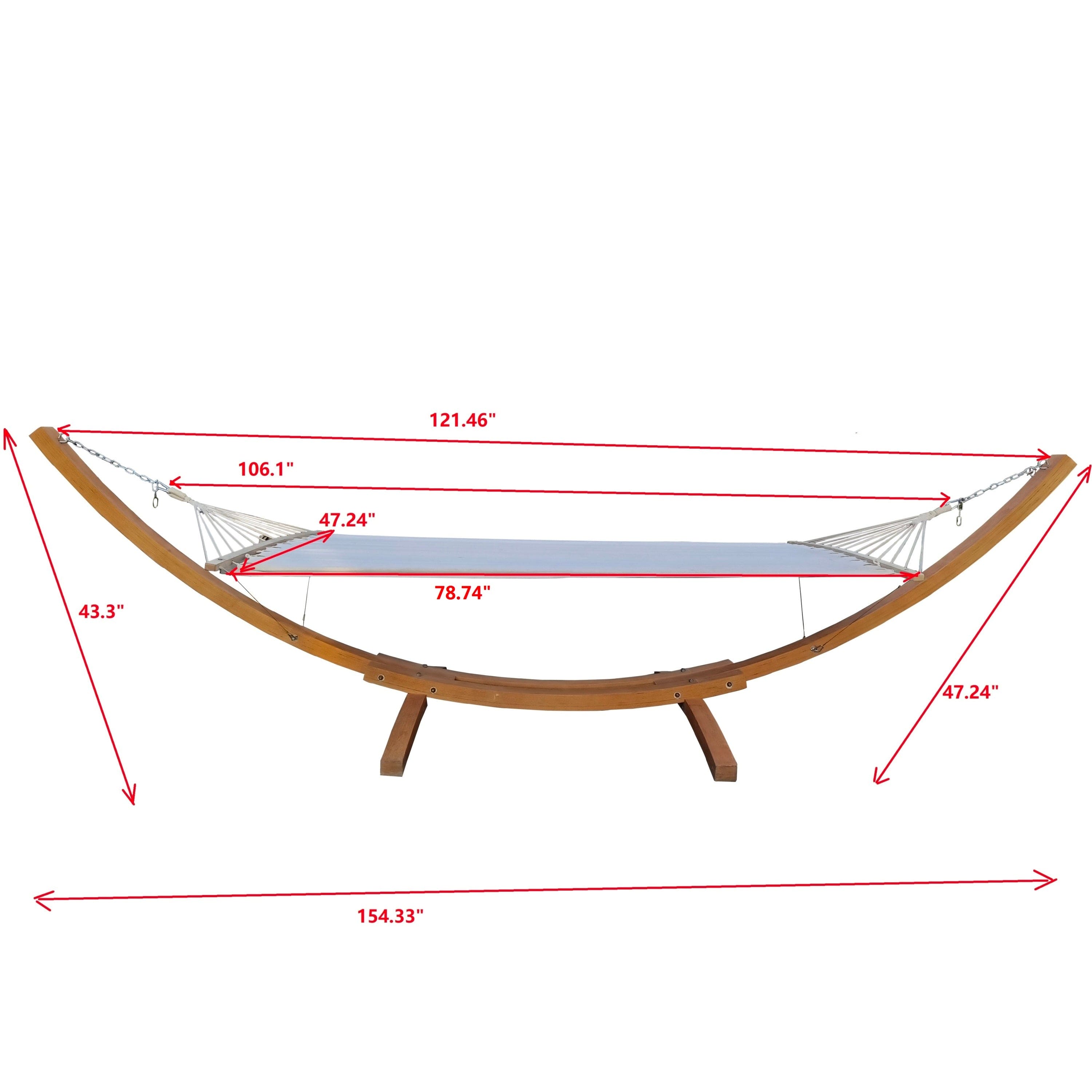 1-Person Hammock with Stand Set for Outside & Inside, Indoor Outdoor Standalone, plywood+canvas