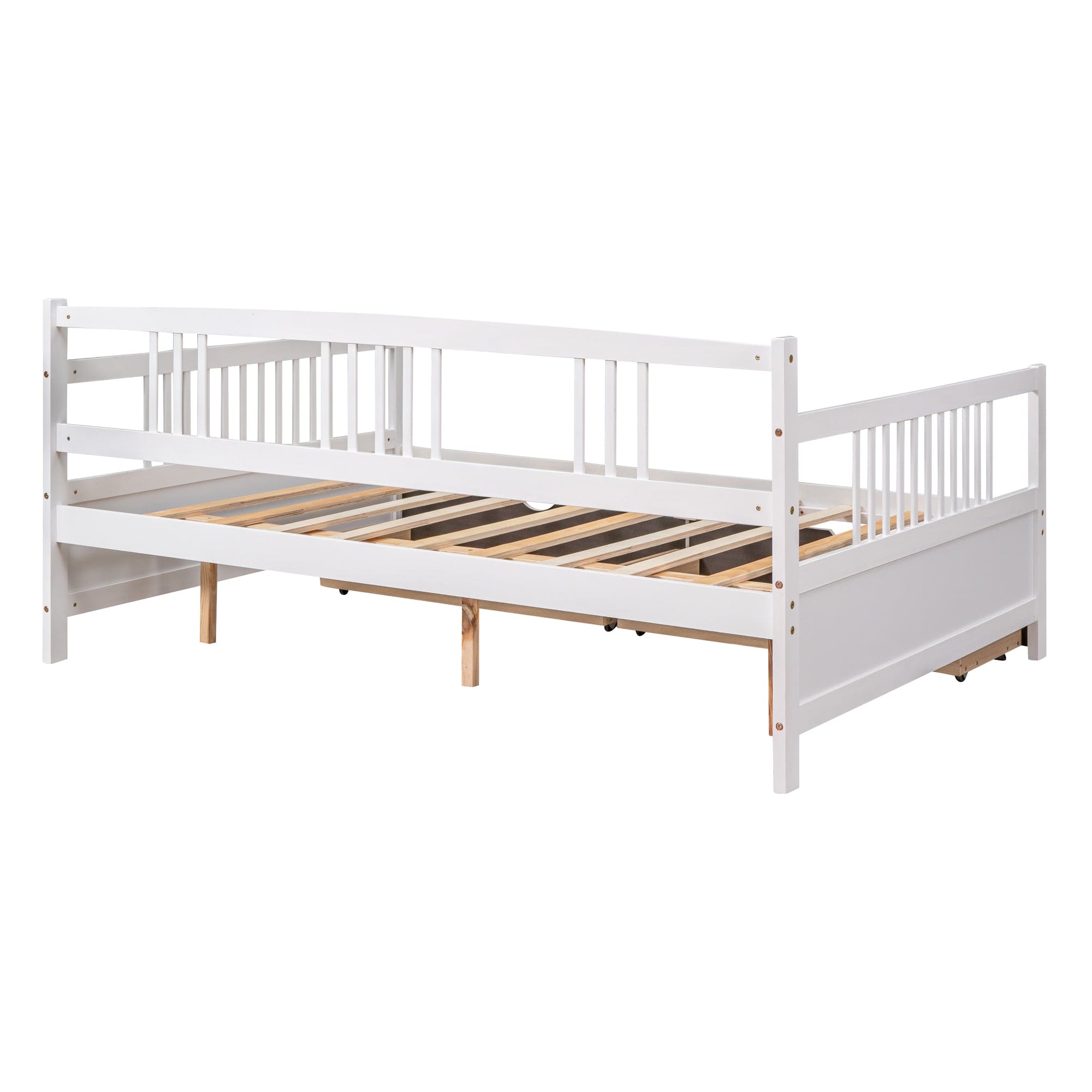 Full Size Daybed Wood Bed with Two Drawers,White(OLD  SKU:LP000058AAK)