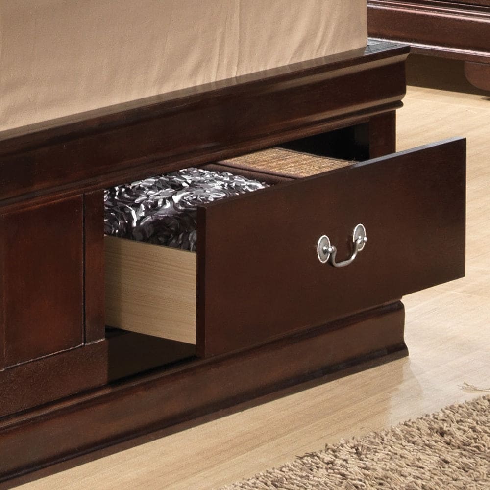 Glory Furniture Louis Phillipe G3125B-KSB King Storage Bed , Cappuccino