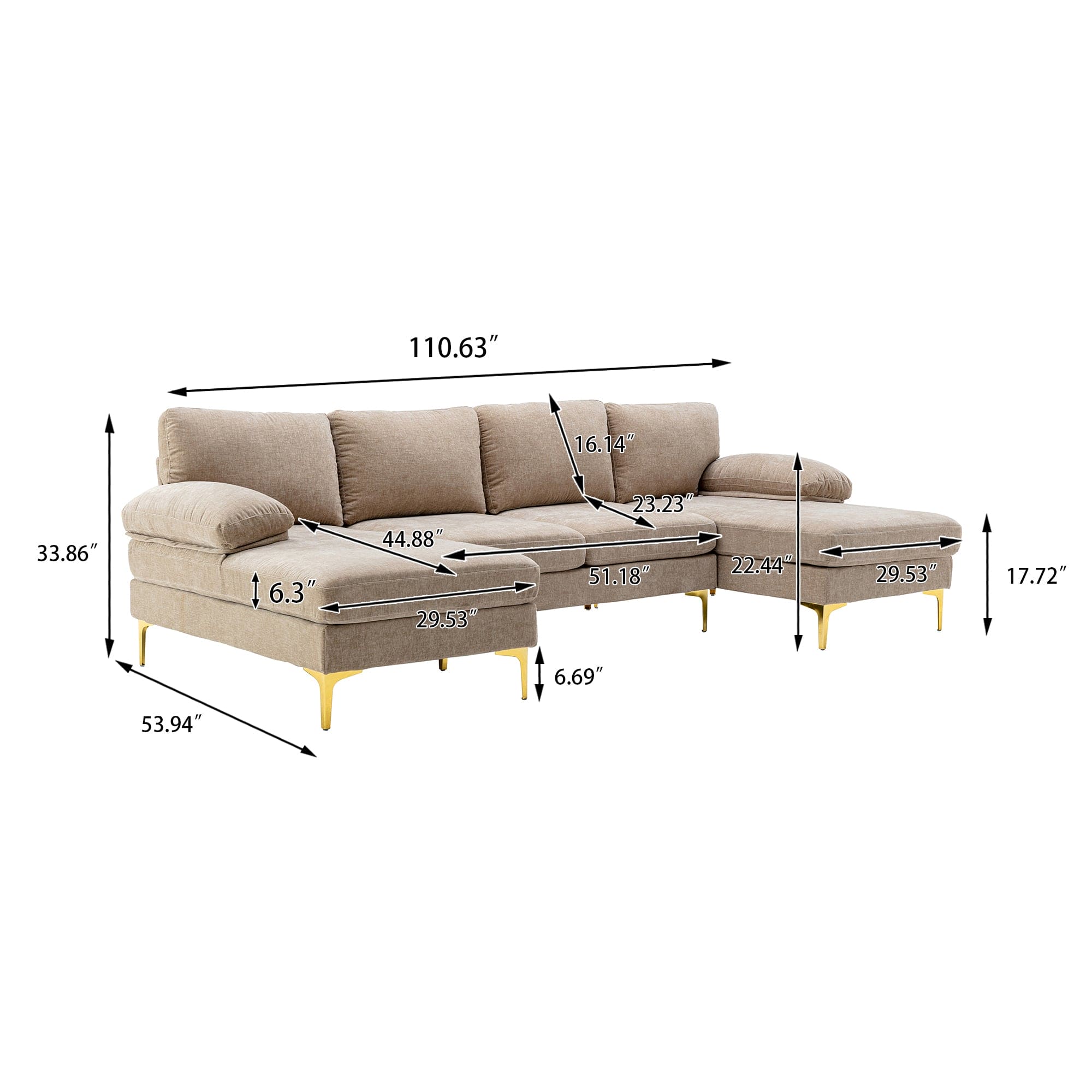 COOLMORE Accent sofa /Living room sofa sectional  sofa