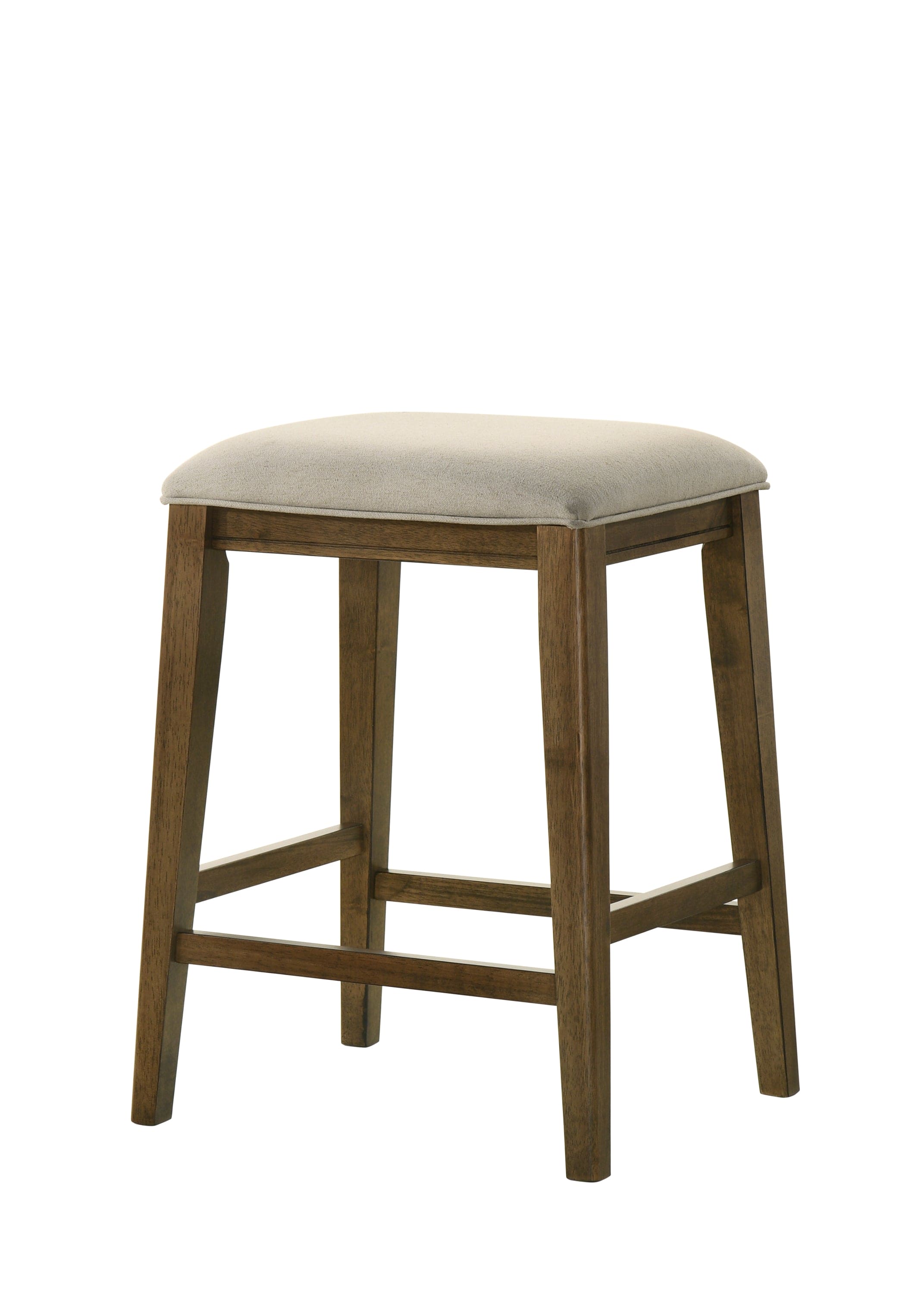 Sasha Walnut Counter Height Stool with Upholstered Seat