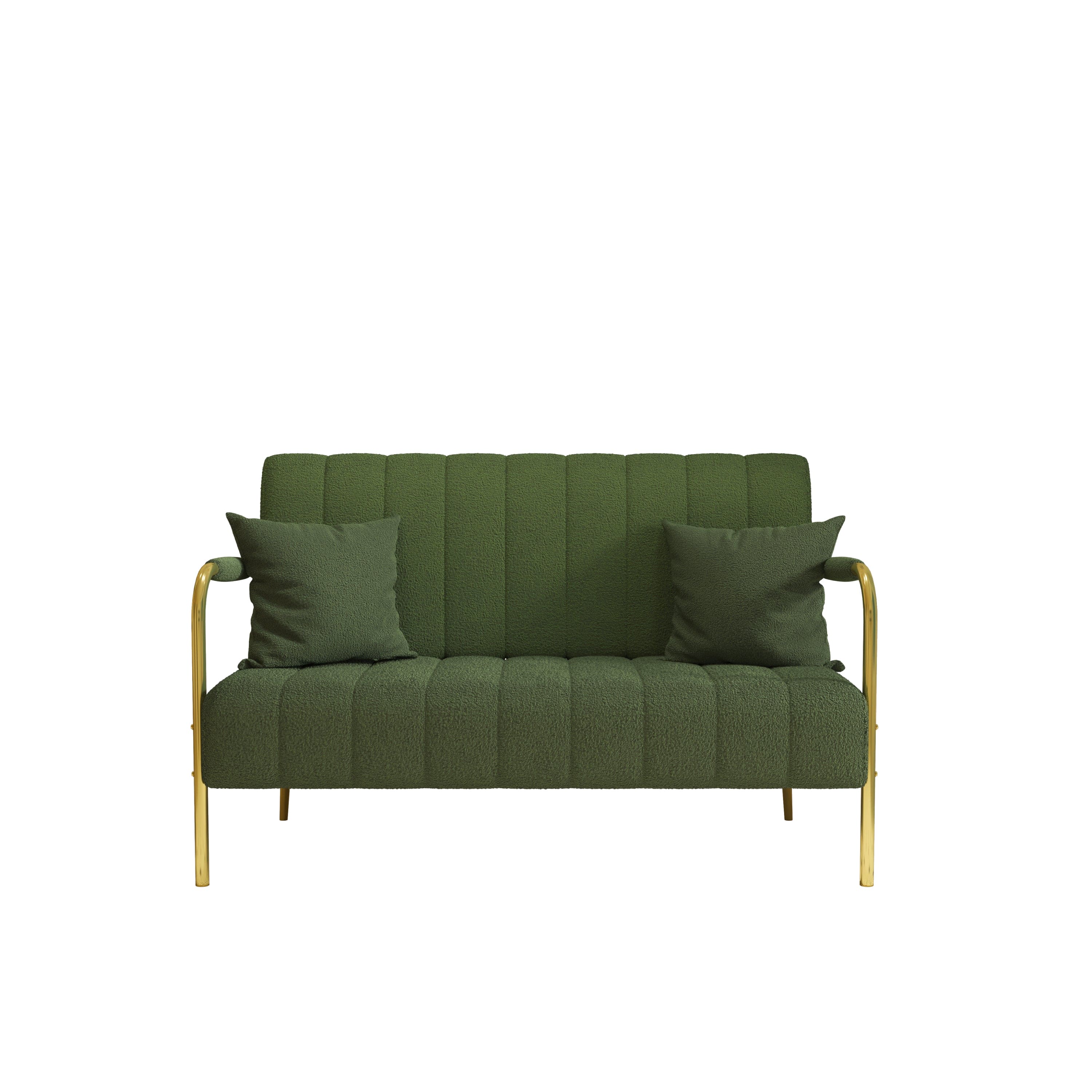 59inch green teddy fleece sofa