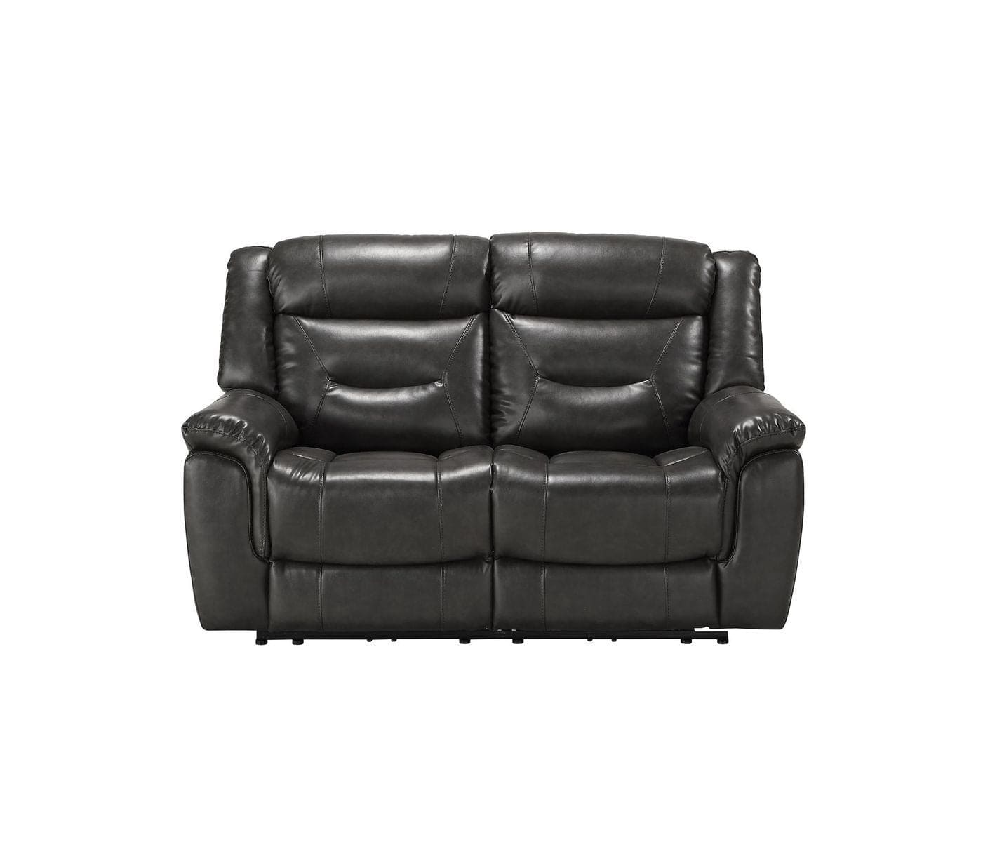 ACME Imogen Loveseat (Power Motion), Gray Leather-Aire 54806