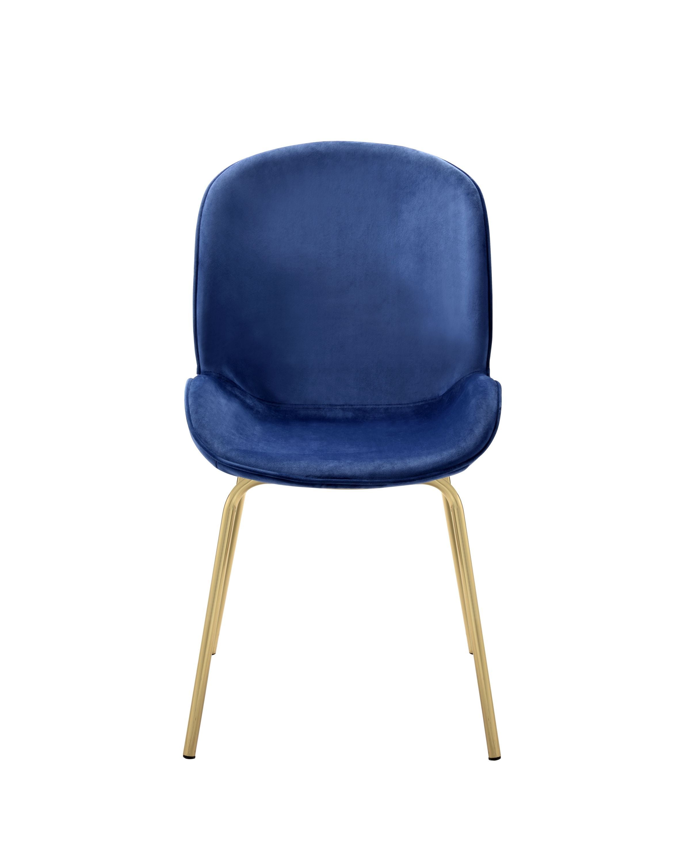 ACME Chuchip Side Chair (Set-2) in Blue Velvet & Gold 72947