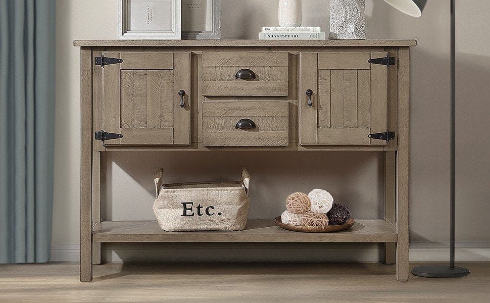 Wood Sideboard Console Table (Rustic)