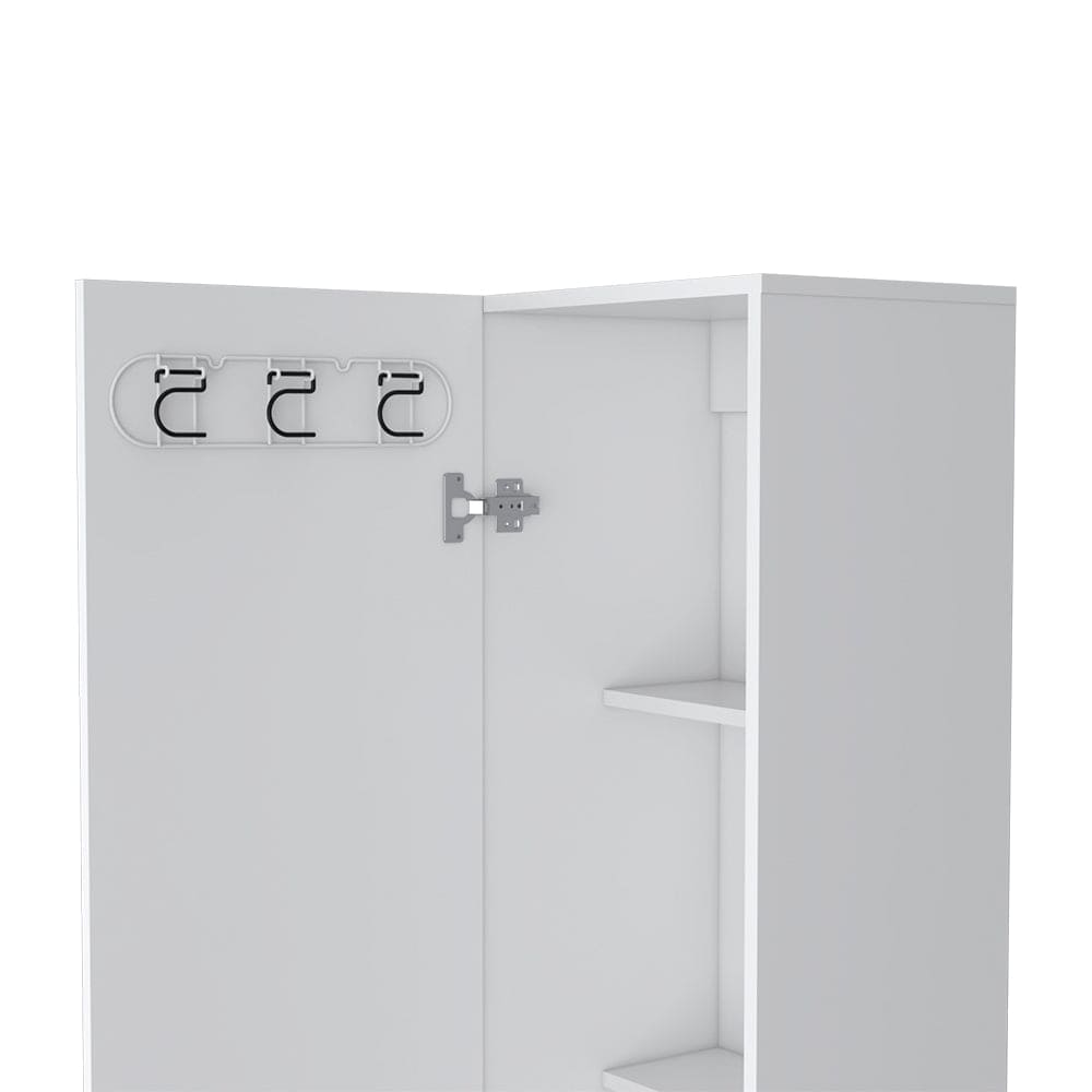 Storage Cabinet Molekeede, Four Shelves, White Finish