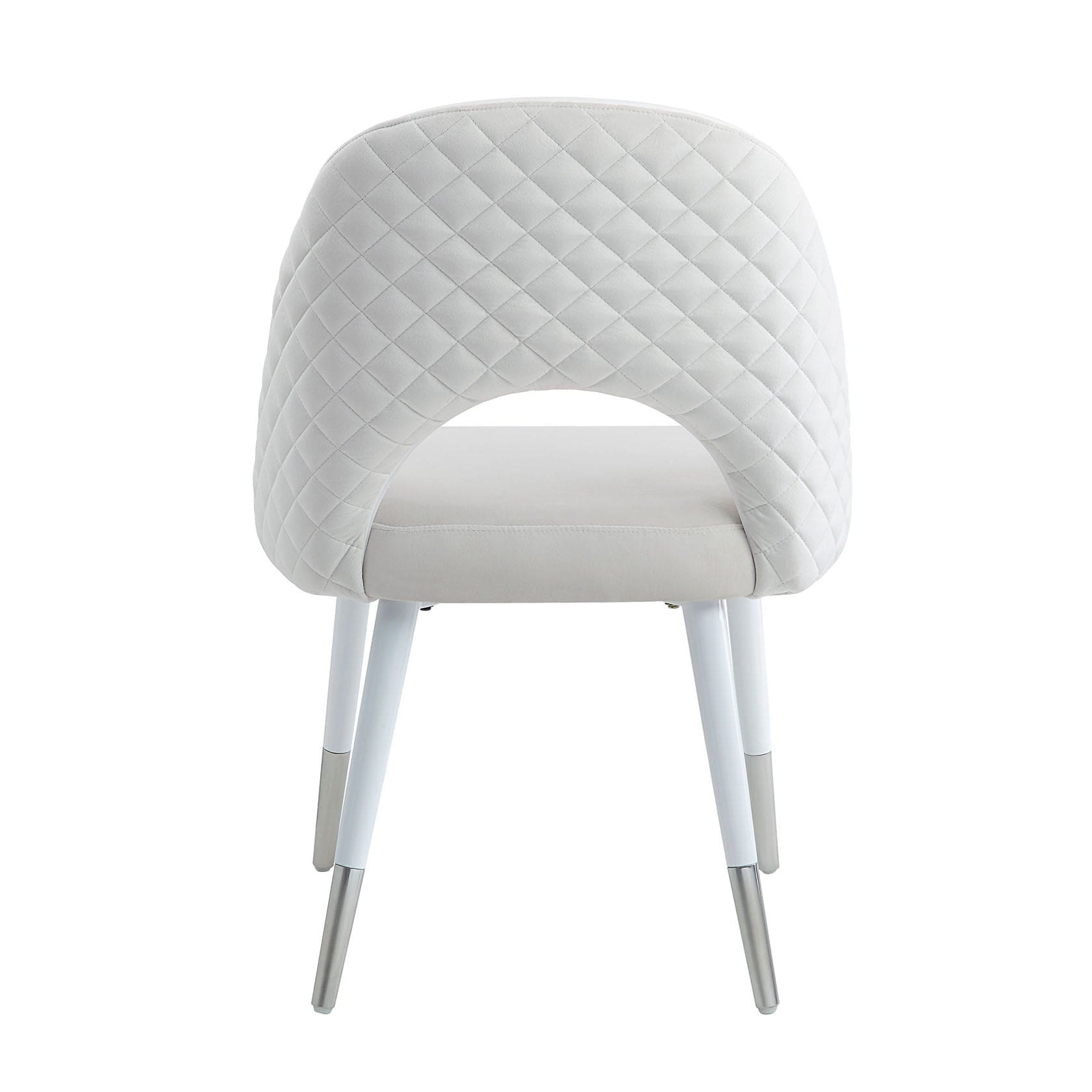 ACME Zemirah Side Chair(Set-2), White Velvet & White Finish DN02234