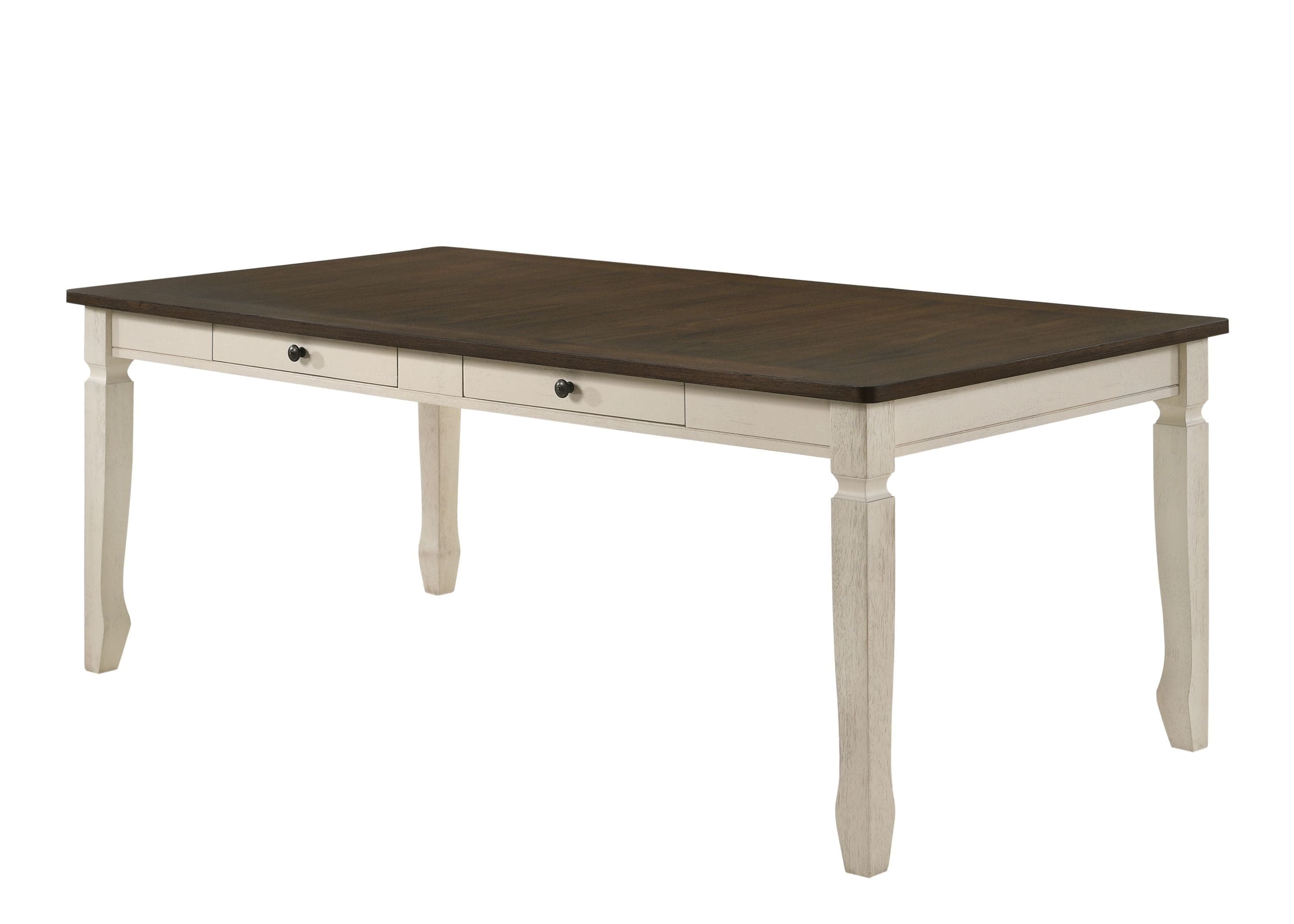 ACME Fedele Dining Table, Weathered Oak & Cream Finish 77190