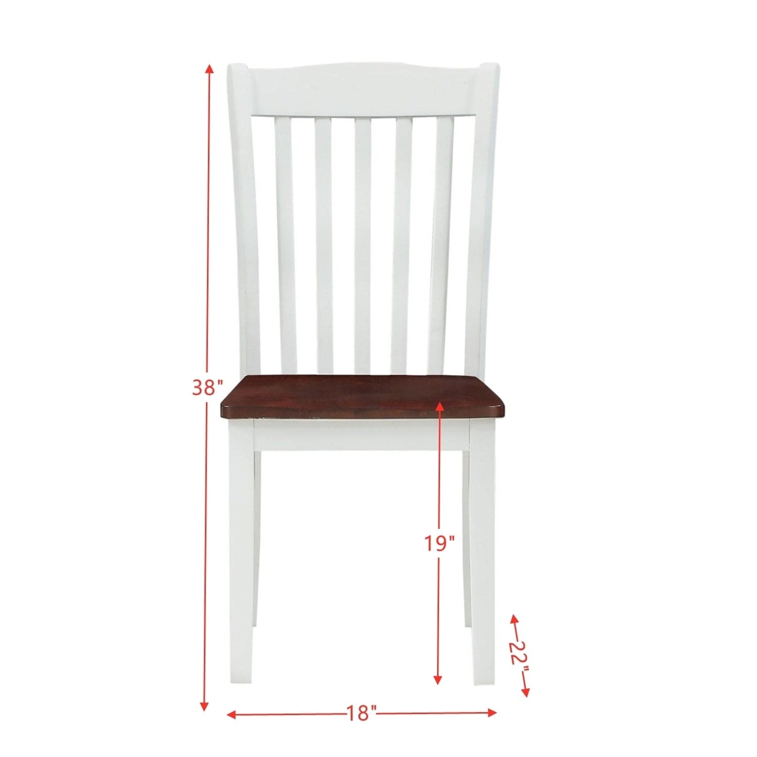 ACME Green Leigh Dining Chair, White & Walnut  77077