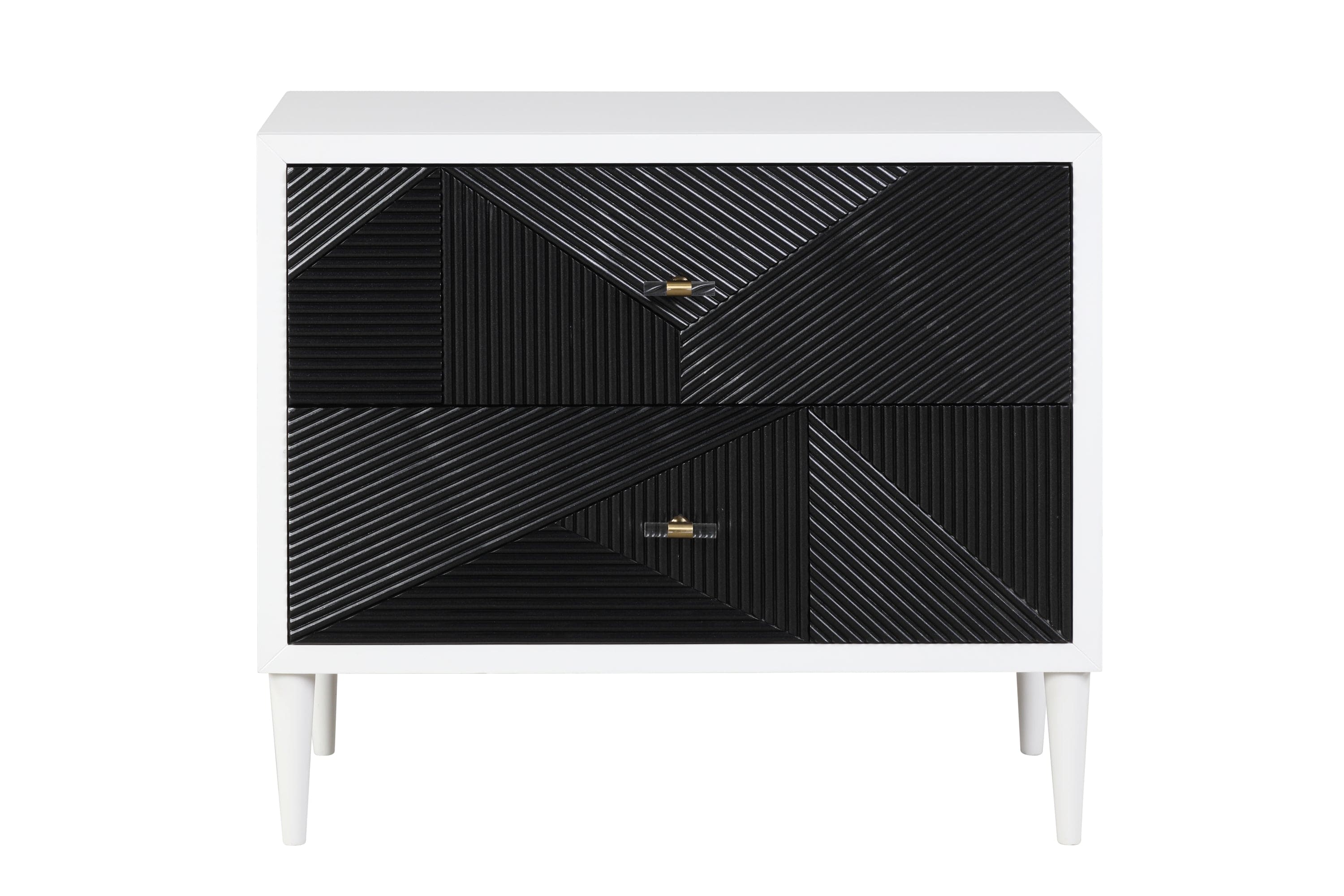 ACME Dubni Accent Table in White & Black Finish AC00394