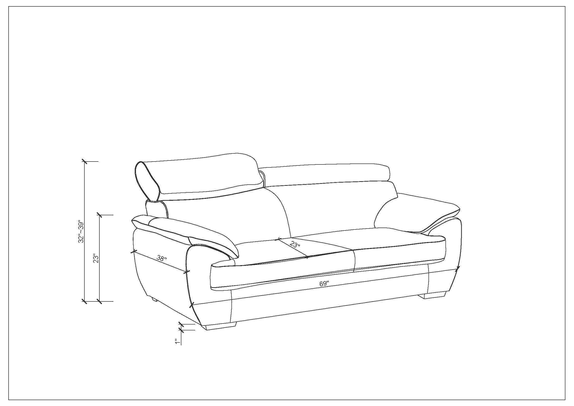 Genuine Leather Loveseat