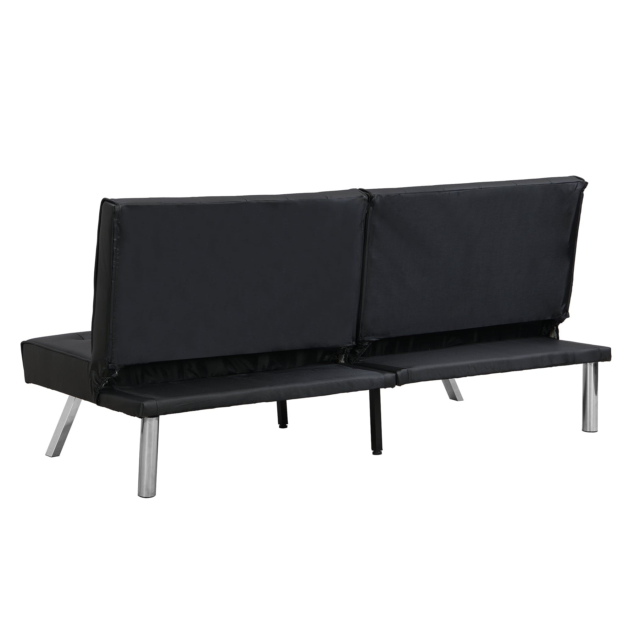 sofa bed black pvc