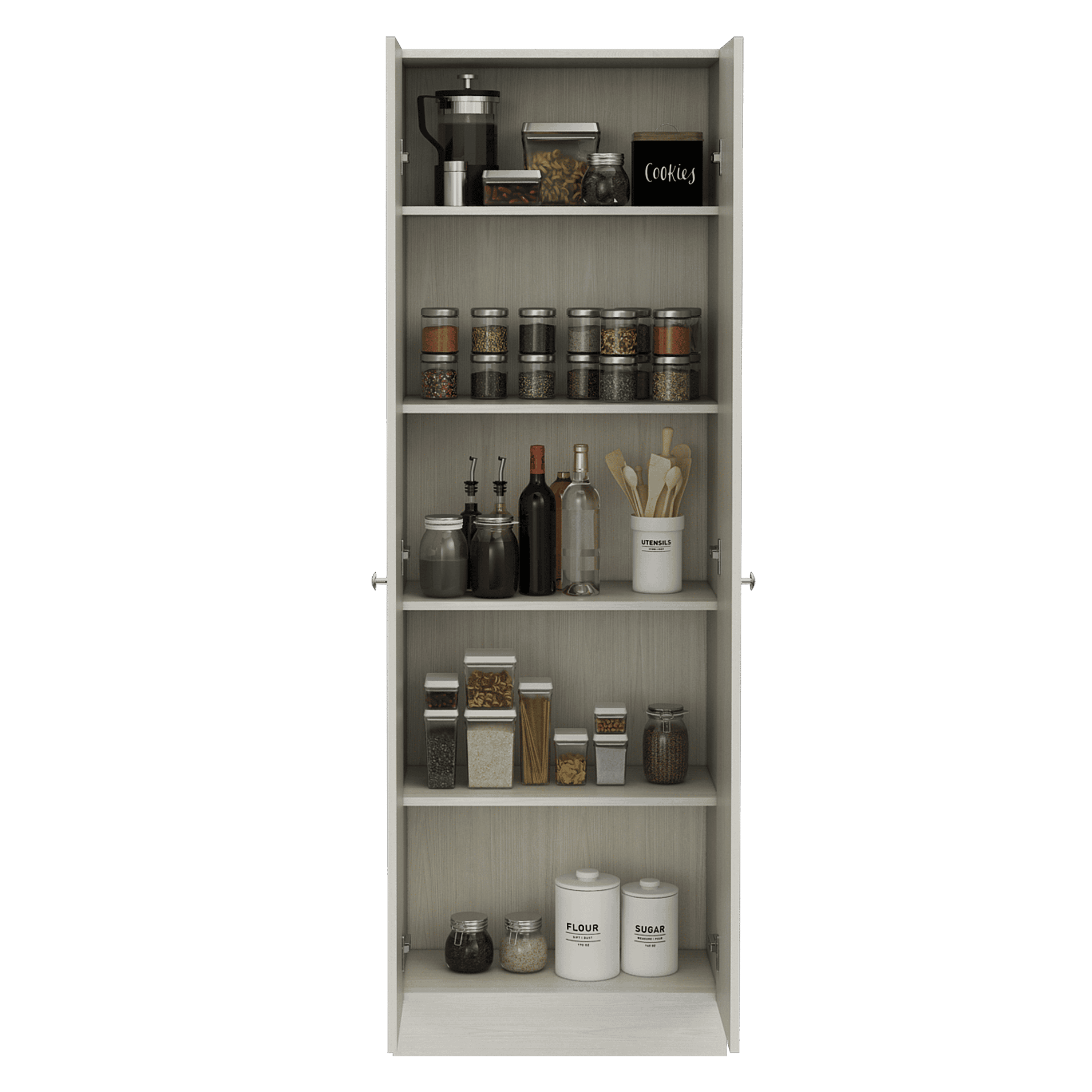 Storage Cabinet Pipestone, Double Door, Pearl Finish