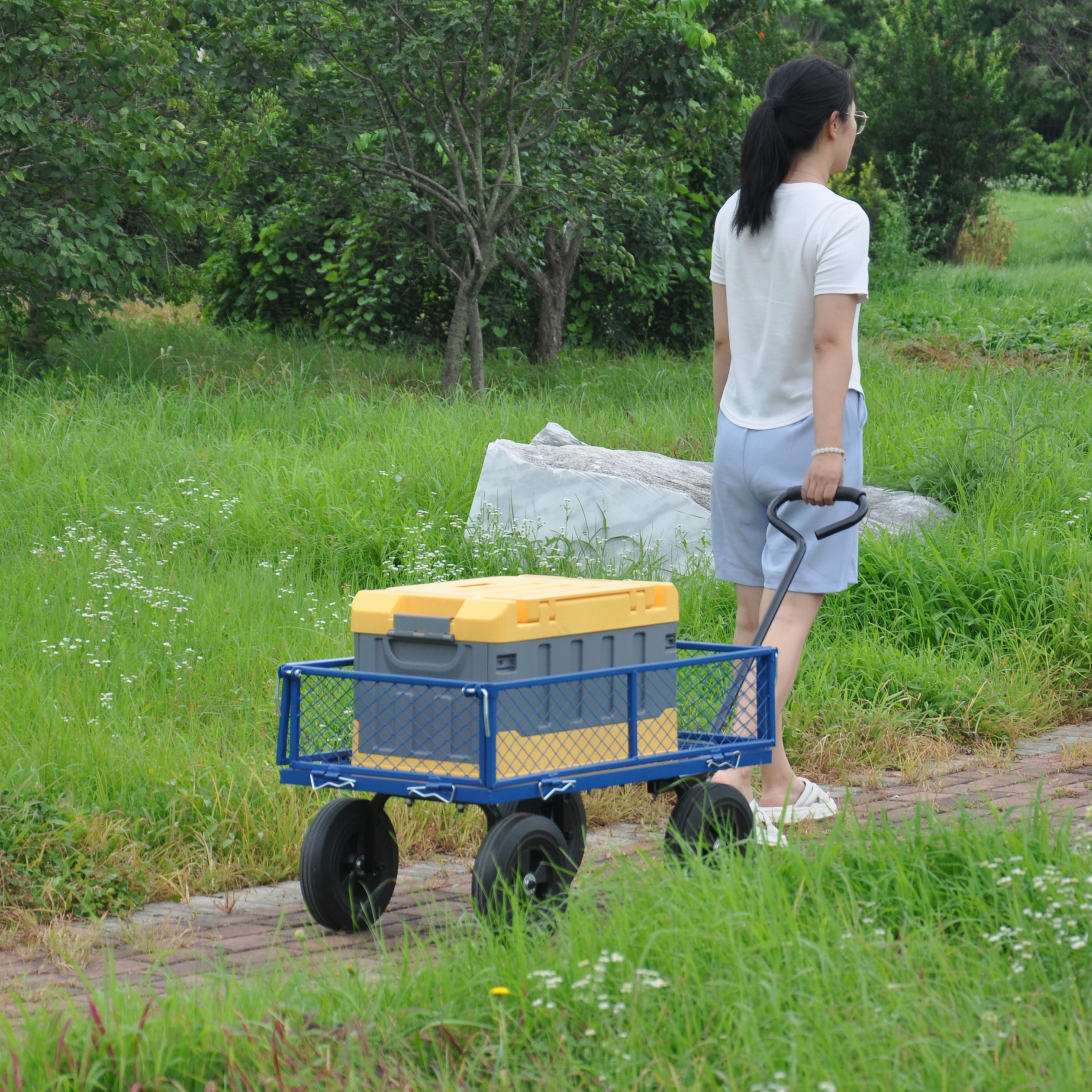 Tools cart Wagon Cart Garden cart trucks make it easier to transport firewood