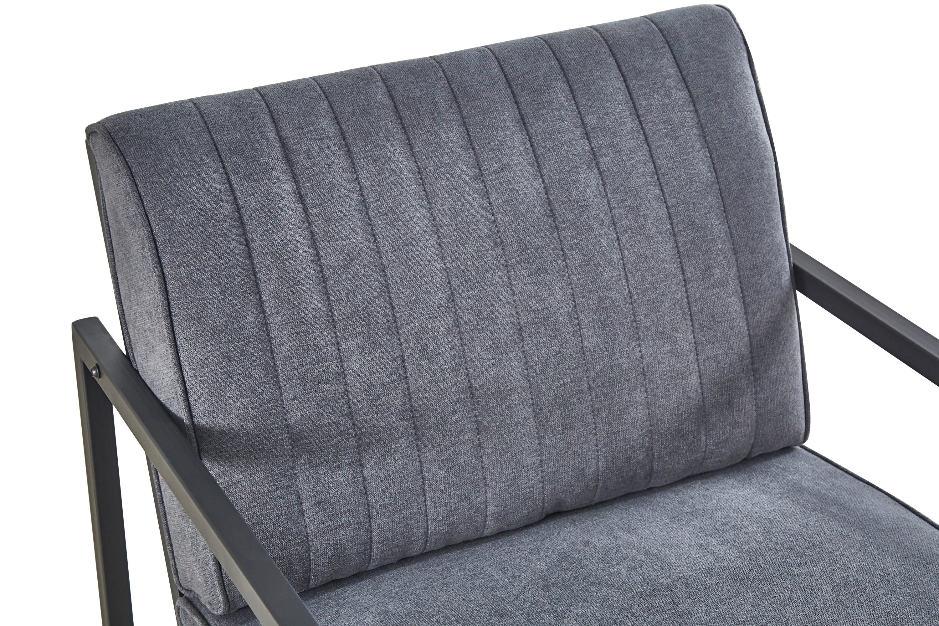 Modern design high quality fabric (GREY)+ steel armchair，for Kitchen, Dining, Bedroom, Living Room