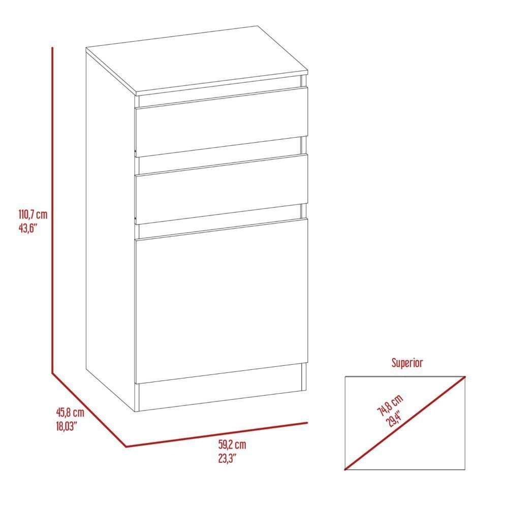 Dresser Asturias, Jewerly Box, Dark Walnut Finish