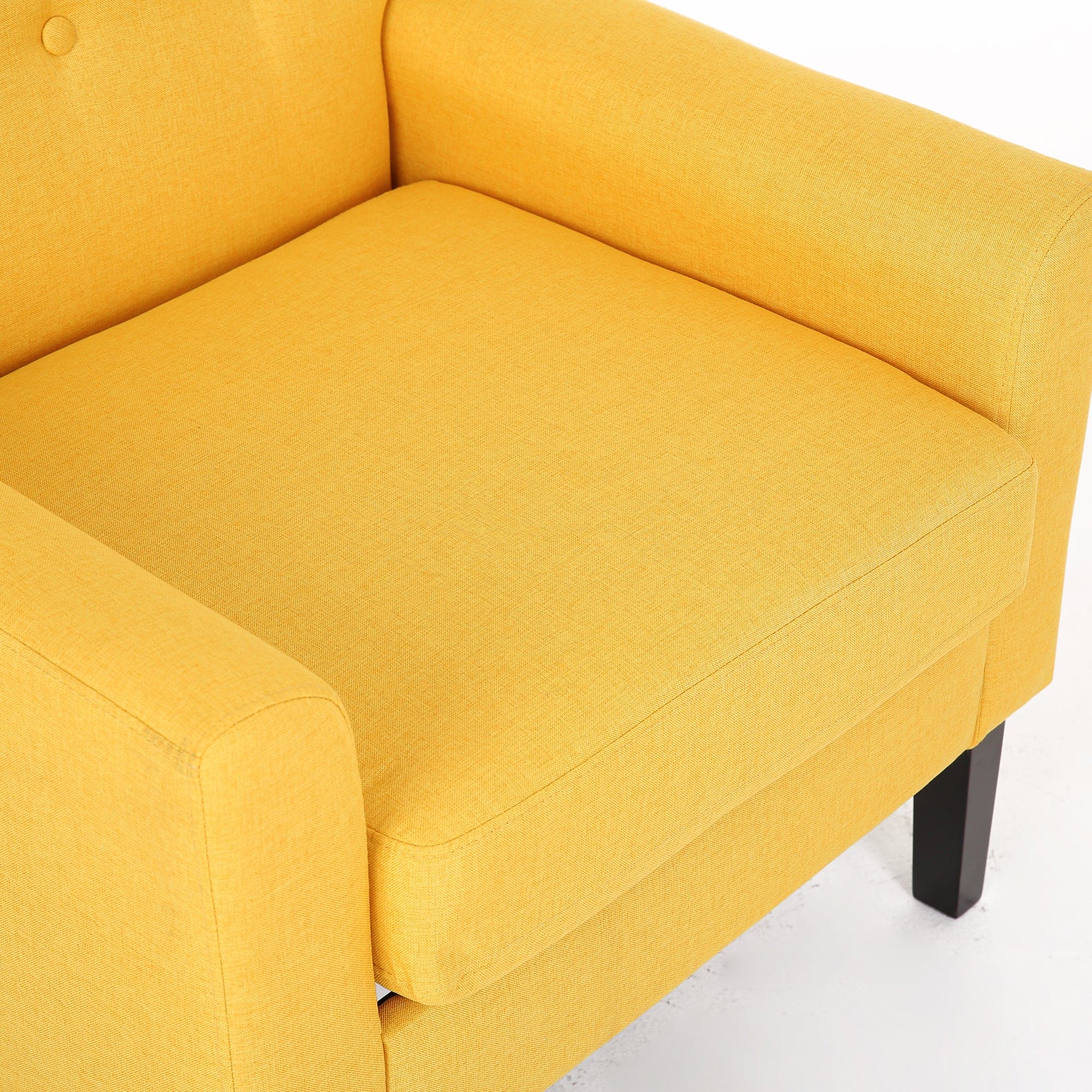 Downloads: 20 
Fabric Accent Chair for Living Room, Bedroom Button Tufted Upholstered Comfy Reading Accent Chairs Sofa (Yellow)