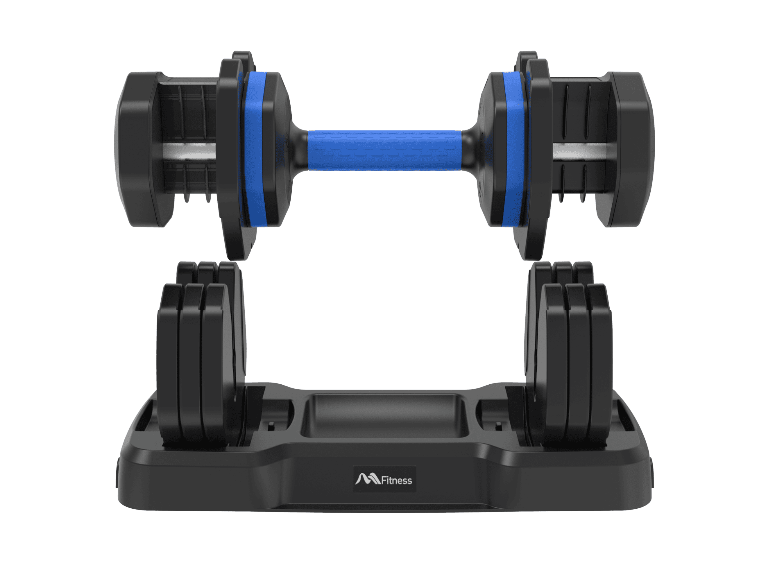 Adjustable Dumbbell - 55lb x2 Dumbbell Set of 2 with Anti-Slip Handle, Fast Adjust Weight by Turning Handle with Tray, Exercise Fitness Dumbbell Suitable for Full Body Workout