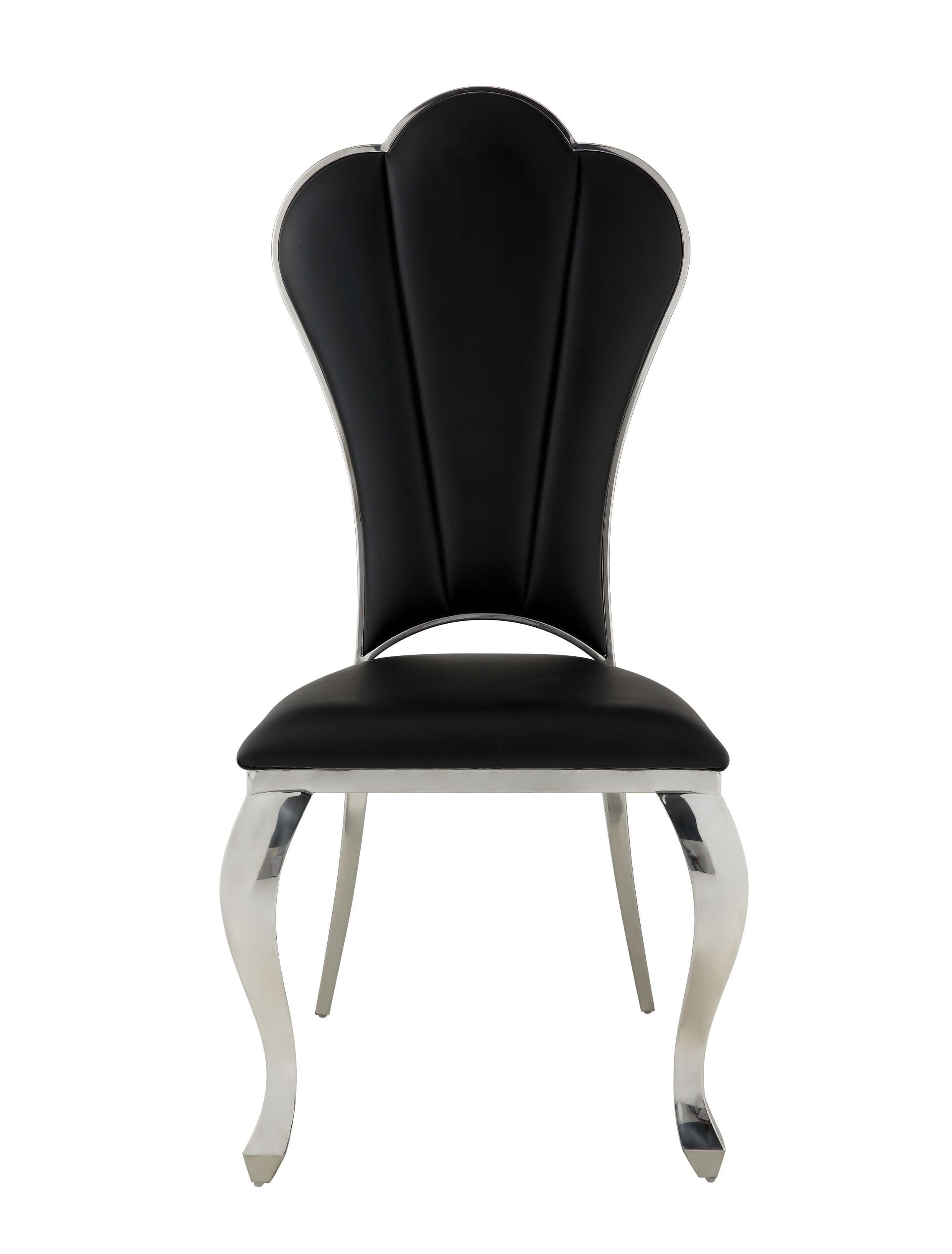 ACME Cyrene Side Chair (Set-2) in Black  DN00927