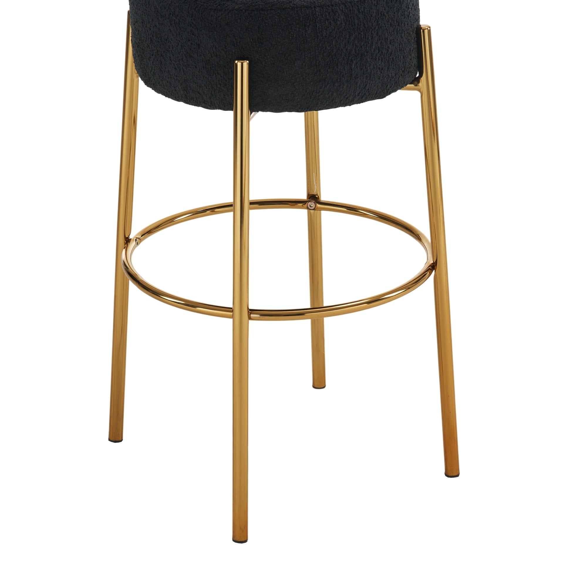 30" Tall, Round High Bar Stools, Set of 2 - Contemporary upholstered dining stools for kitchens, coffee shops and bar stores - Includes sturdy hardware support legs