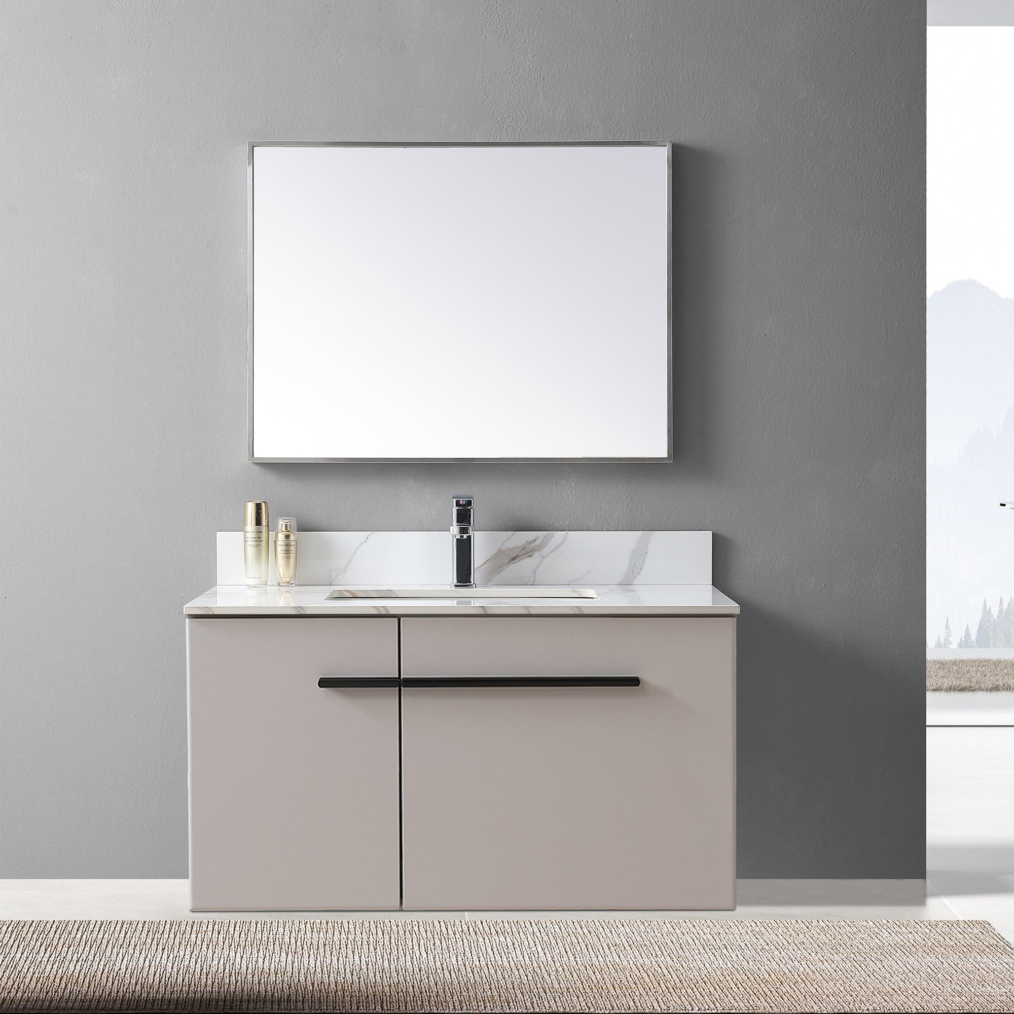 Montary 37inch bathroom vanity top stone carrara gold