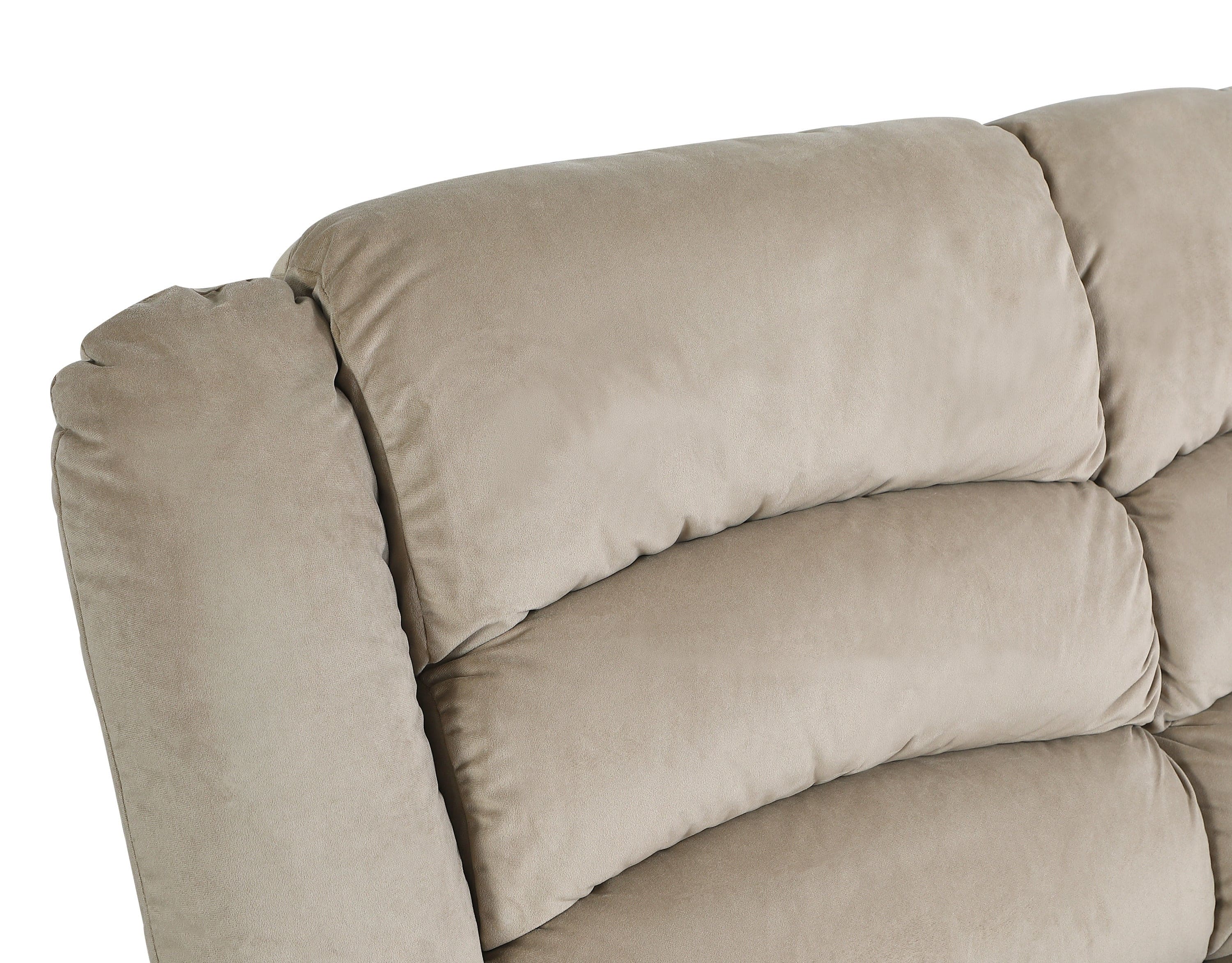 Global United Transitional Microfiber Fabric Upholstered Loveseat