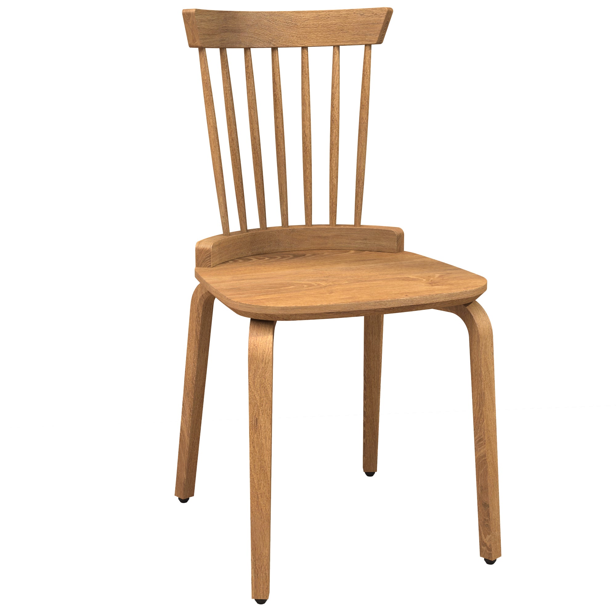 Solid Wood Slat Back Windsor Chair (Set of 2)