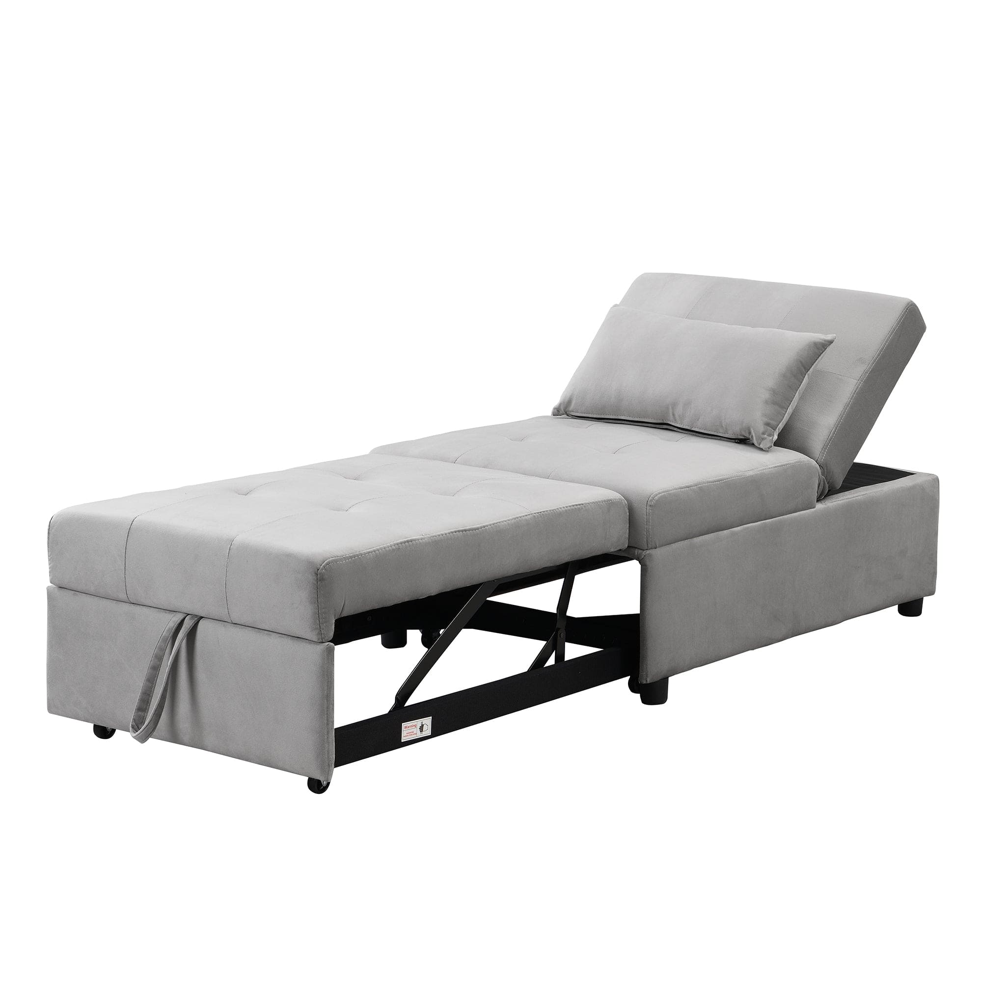 Folding Ottoman Sofa Bed  Gray