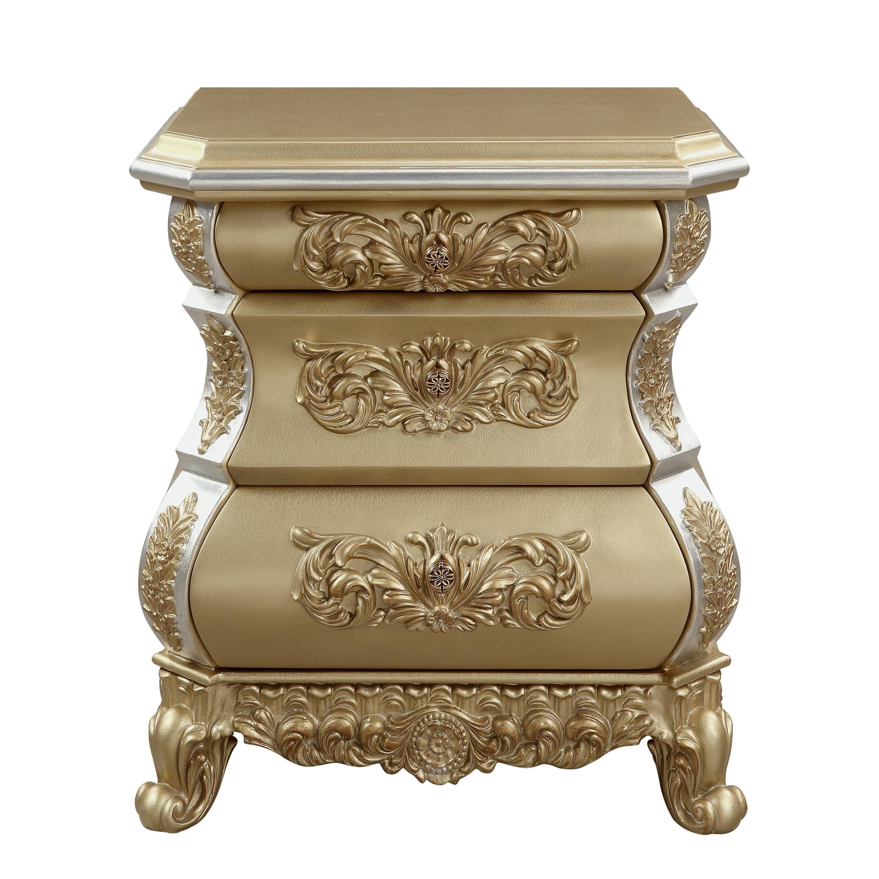 ACME Seville Nightstand, Gold Finish BD00452