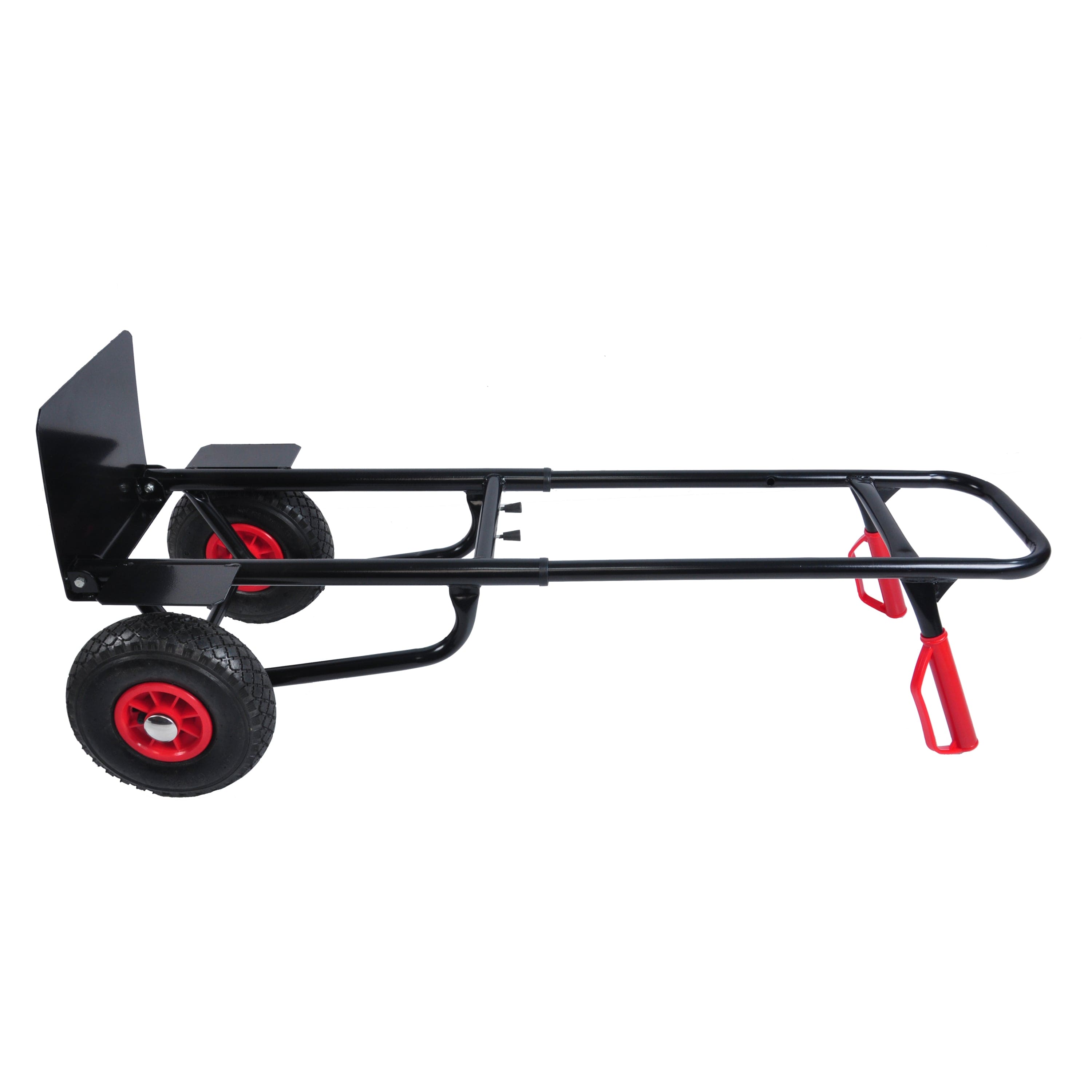 Heavy duty manual truck with double handles 330 lb steel trolley for moving heavy platform truck with 10 "rubber wheels for moving/warehouse/garden/grocery