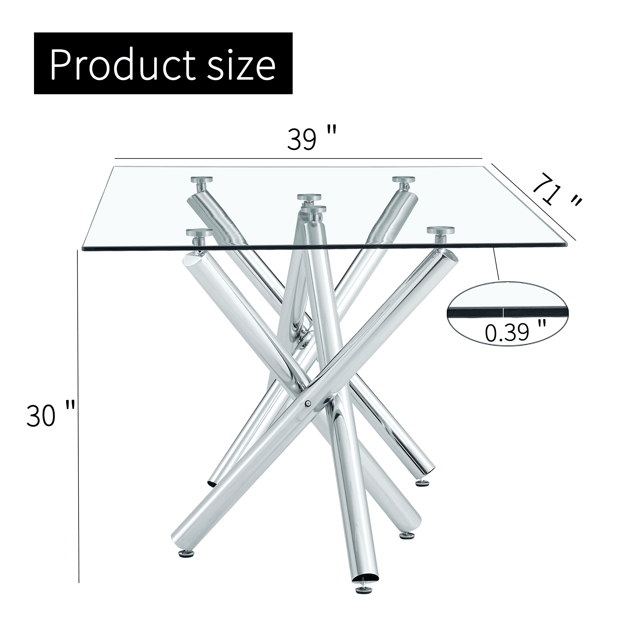 Rectangular Glass Dining Table