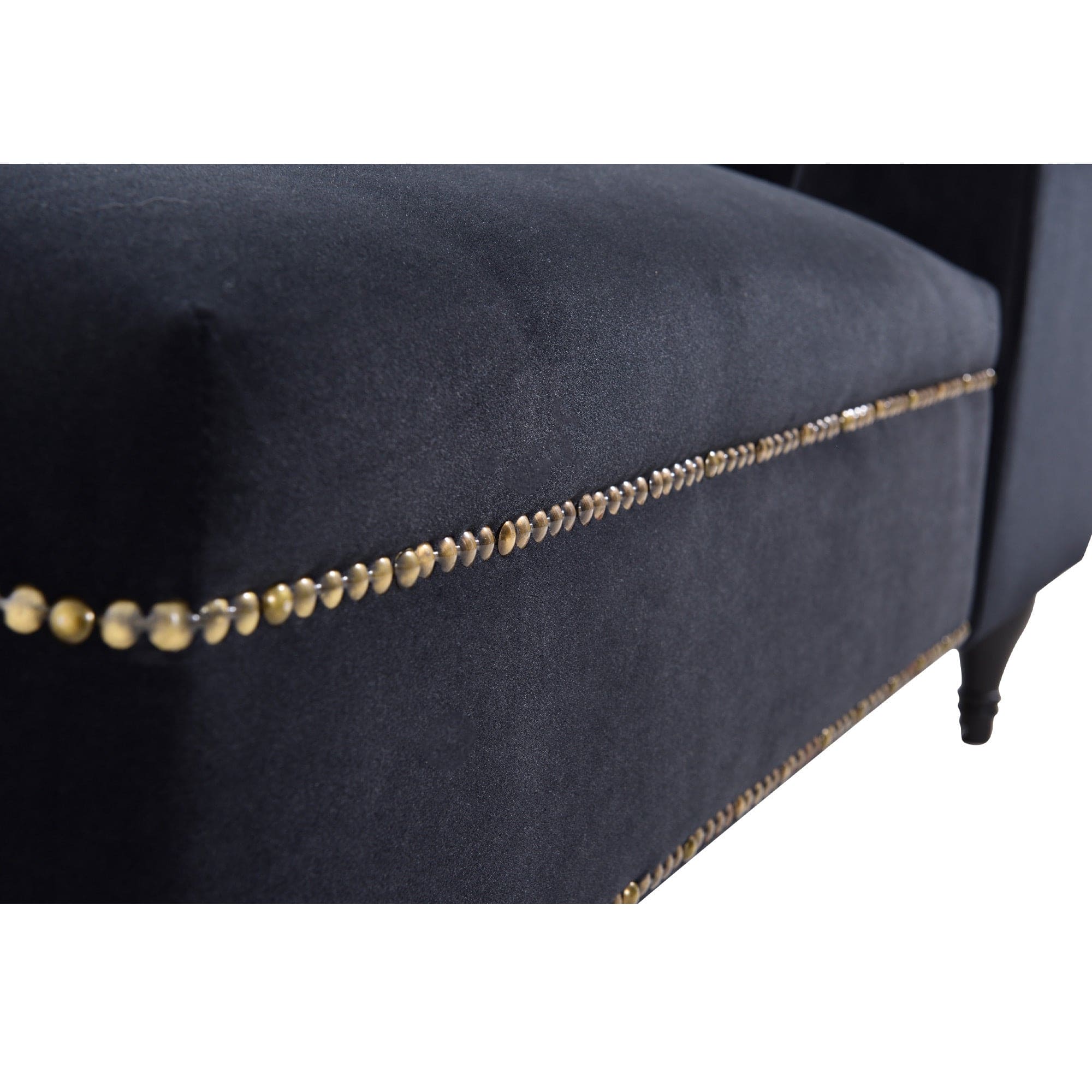 [New+Video] 58''Velvet Chaise Lounge,Button Tufted Right Arm Facing Lounge Chair with Nailhead Trim & Solid Wood Legs for Living Room or Office,Sleeper Lounge Sofa (New style of WF284880AAB)